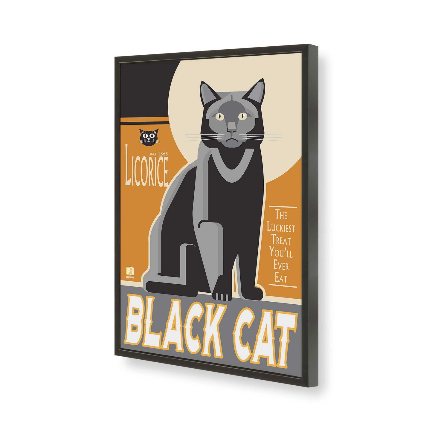 [Color:Satin Black], Picture of art in a Satin Black frame of the corner