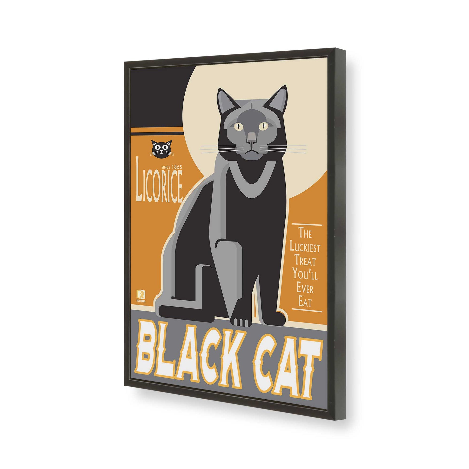 [Color:Satin Black], Picture of art in a Satin Black frame of the corner