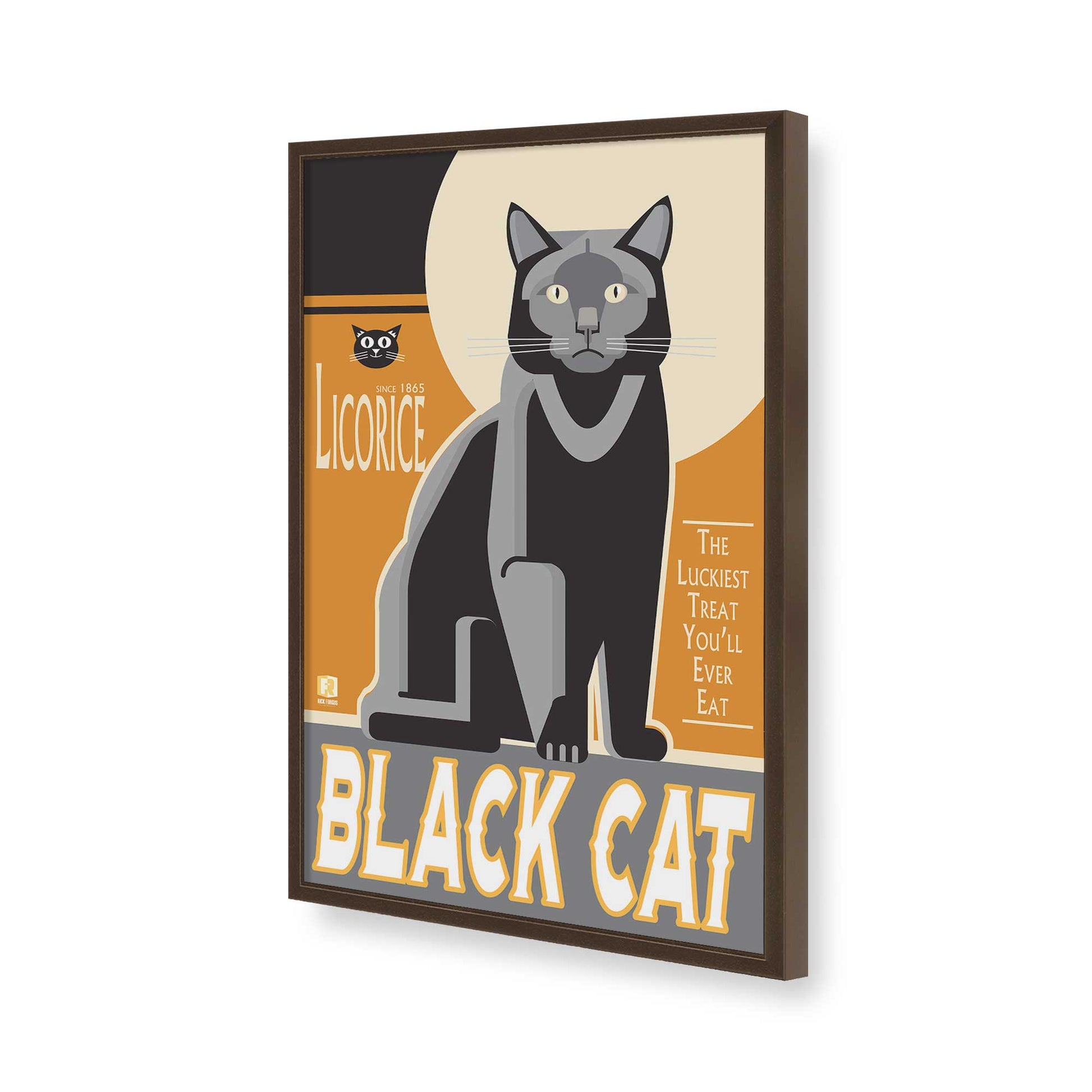 [Color:Brown], Picture of art in a Brown frame of the corner