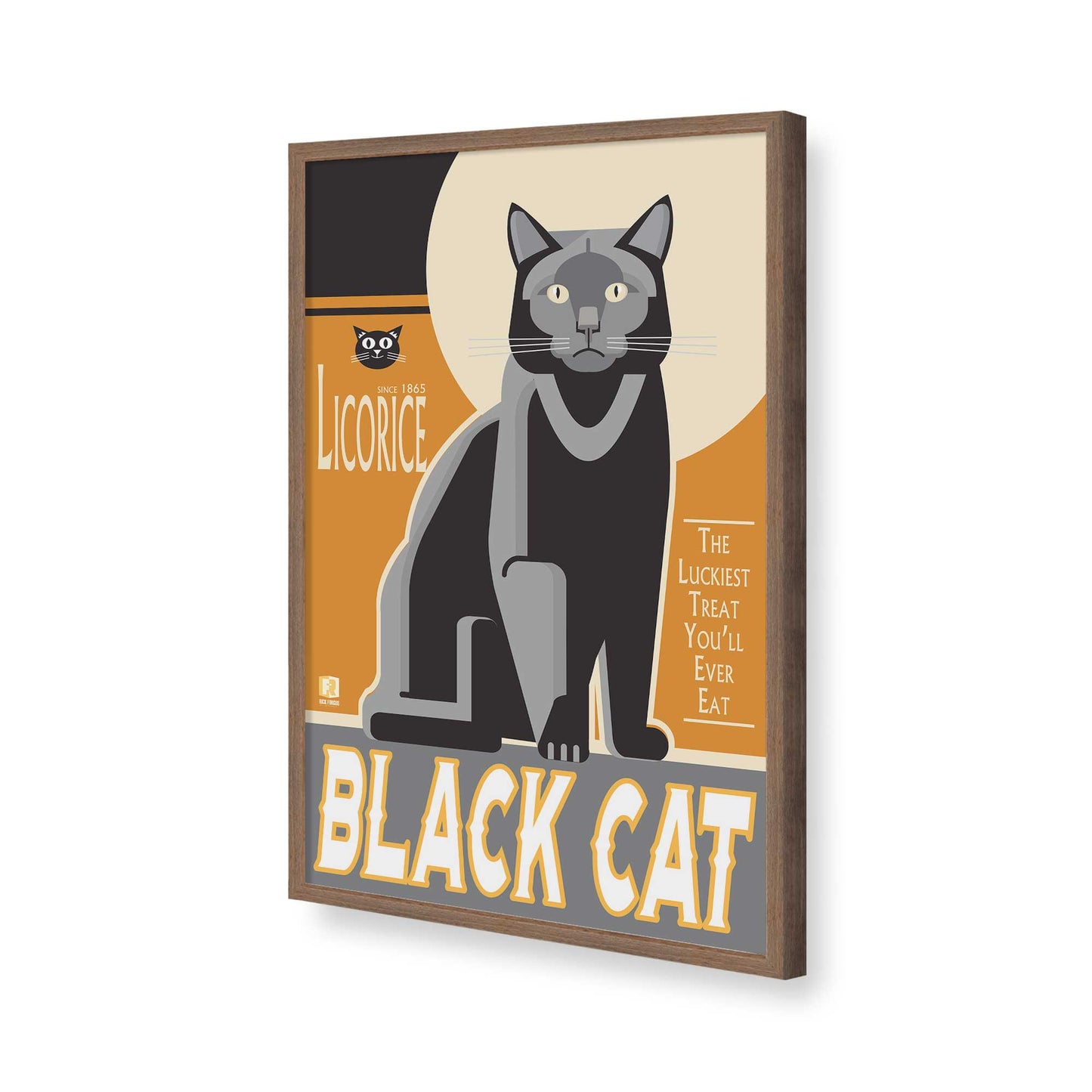 [Color:Walnut], Picture of art in a Walnut frame of the corner