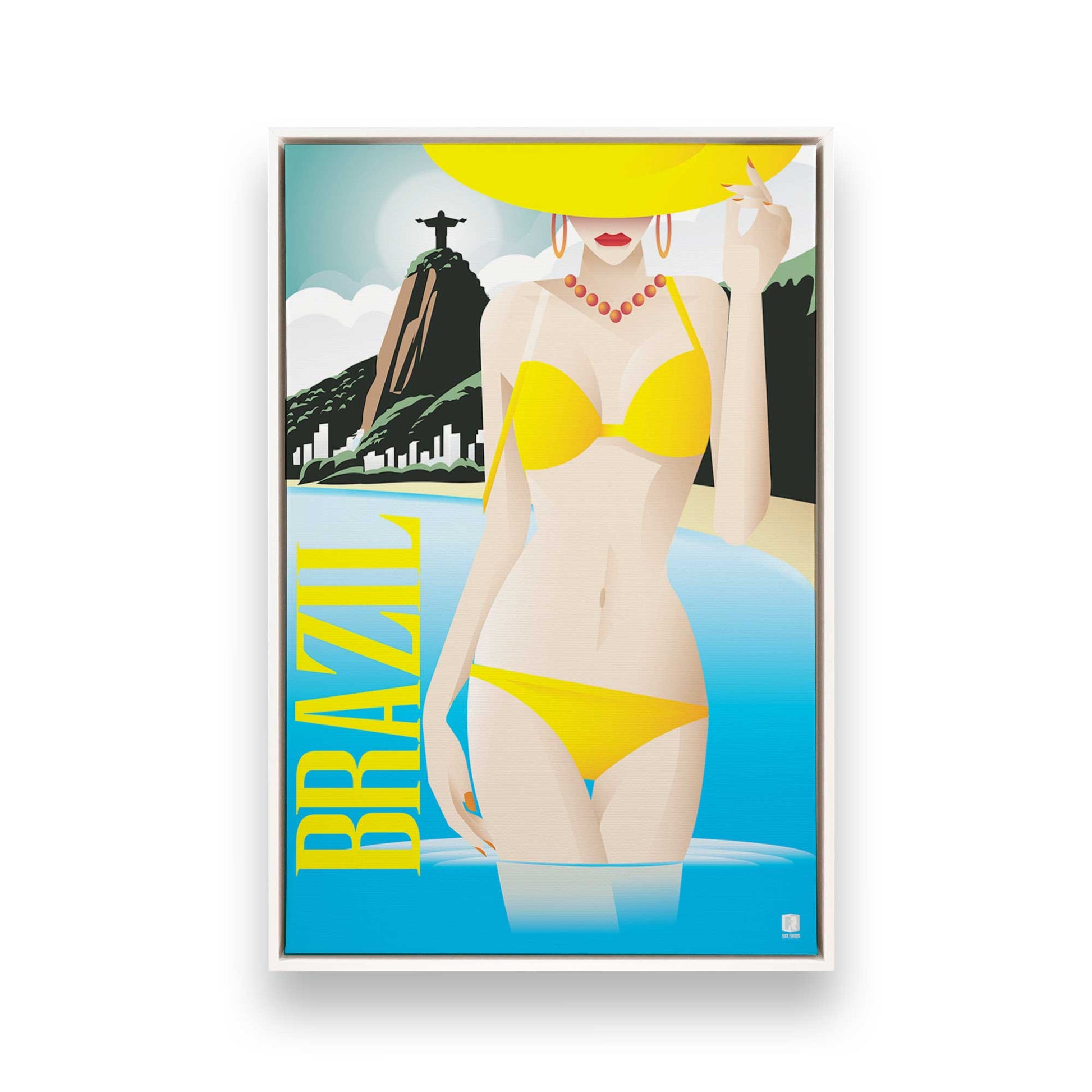 [Color:Opaque White], Picture of art in a White frame