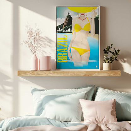 [Color:American Maple], Picture of art in a American Maple frame at an angle