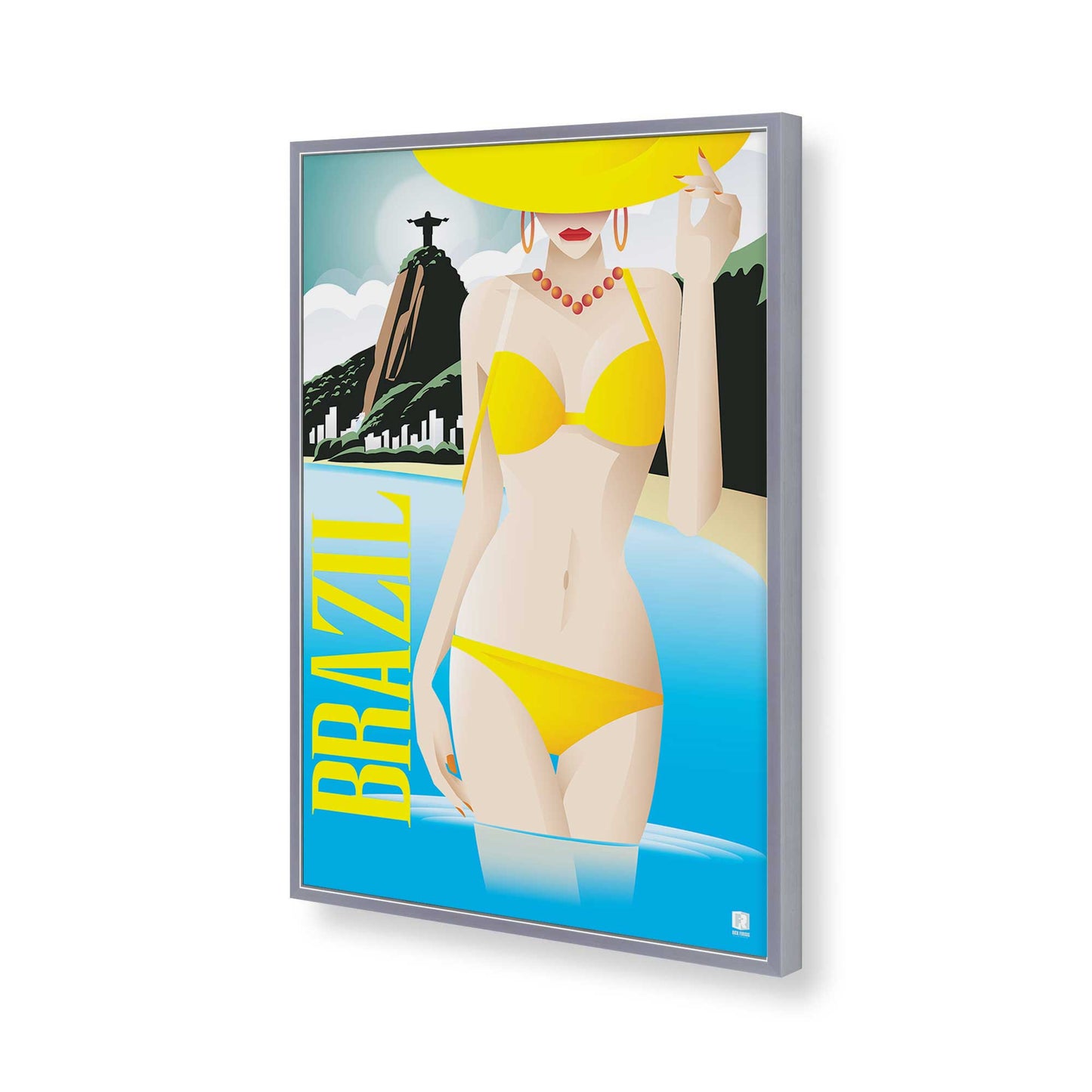 [Color:Polished Chrome], Picture of art in a Polished Chrome frame of the corner