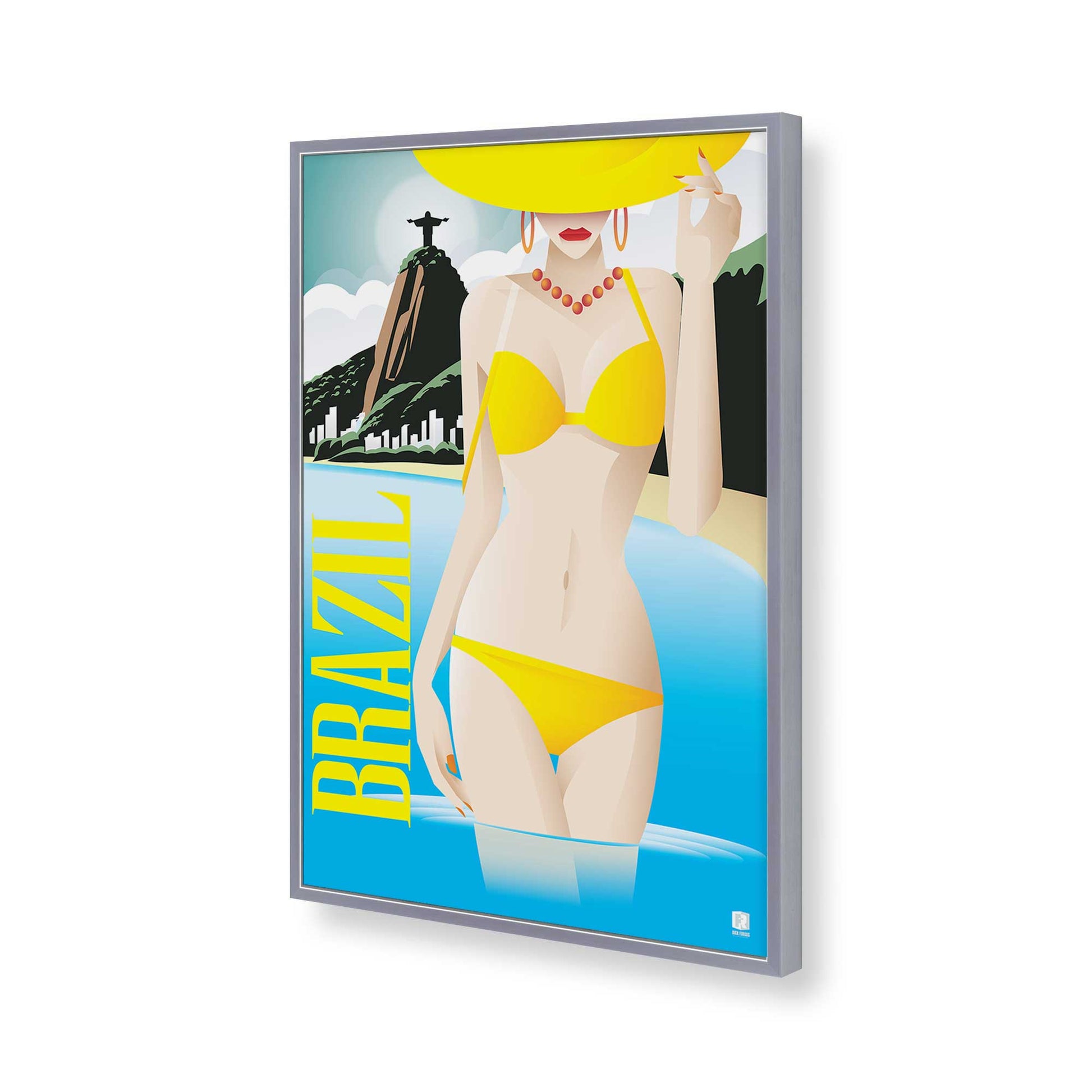 [Color:Polished Chrome], Picture of art in a Polished Chrome frame of the corner