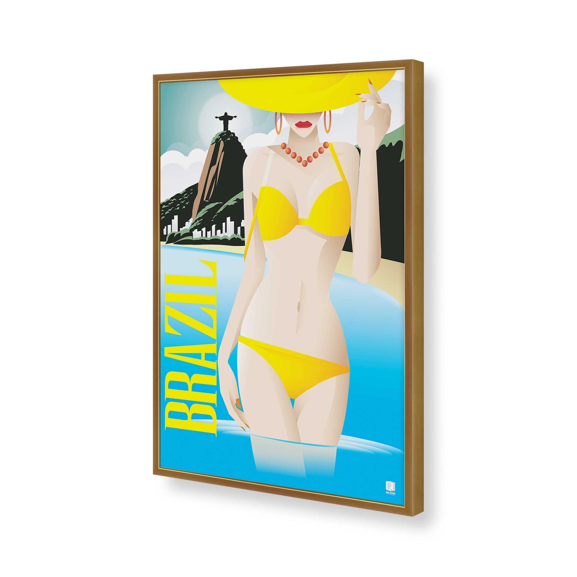 [Color:Polished Gold], Picture of art in a Polished Gold frame of the corner