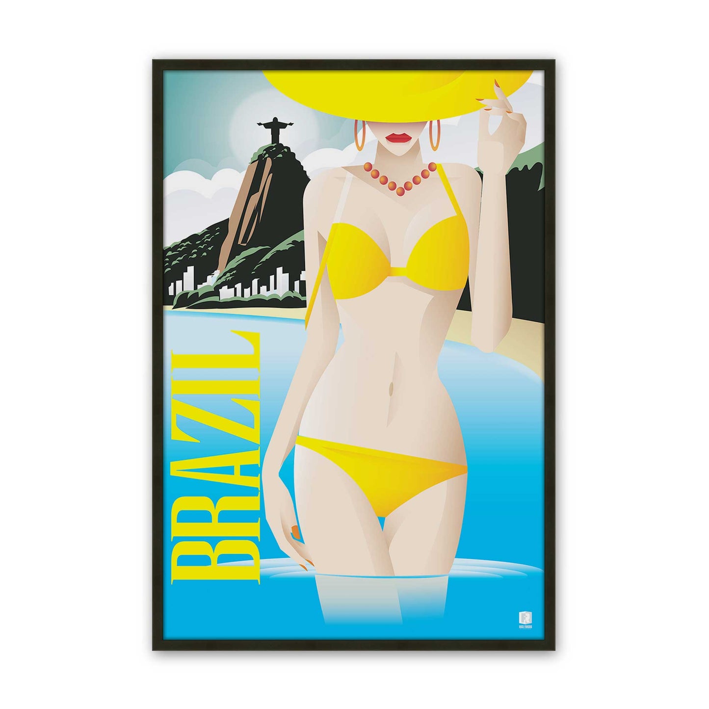 [Color:Satin Black], Picture of art in a Satin Black frame