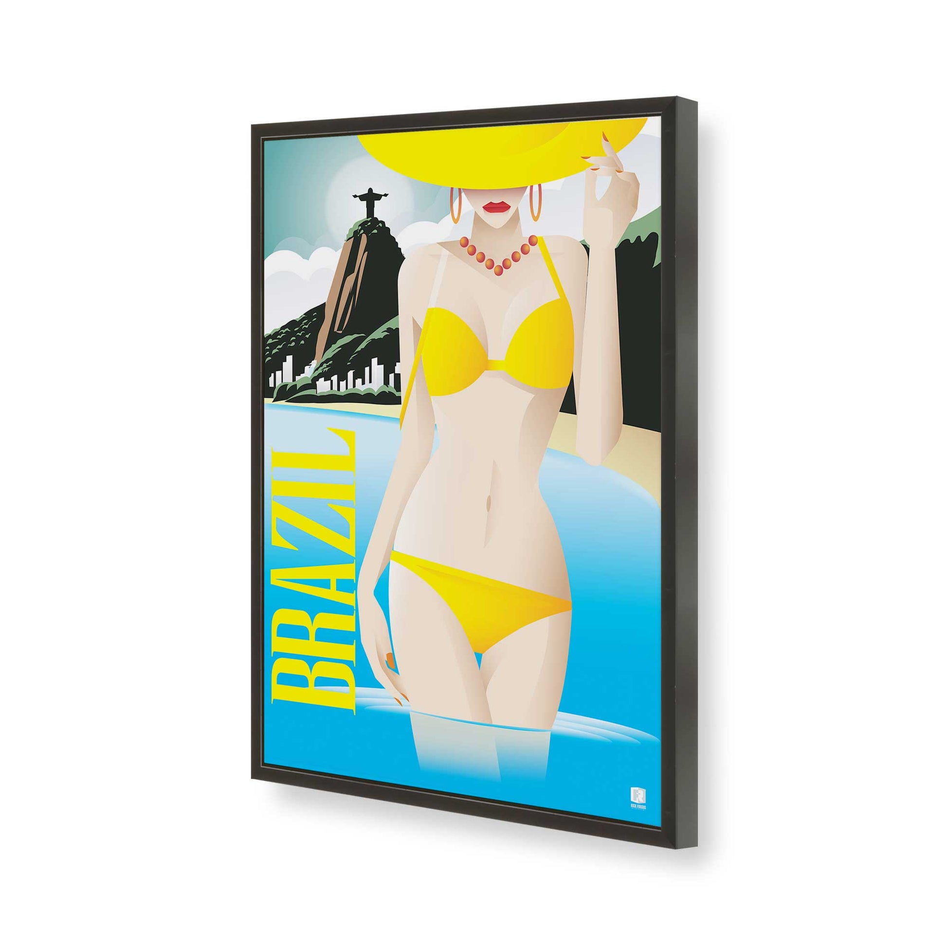 [Color:Satin Black], Picture of art in a Satin Black frame of the corner