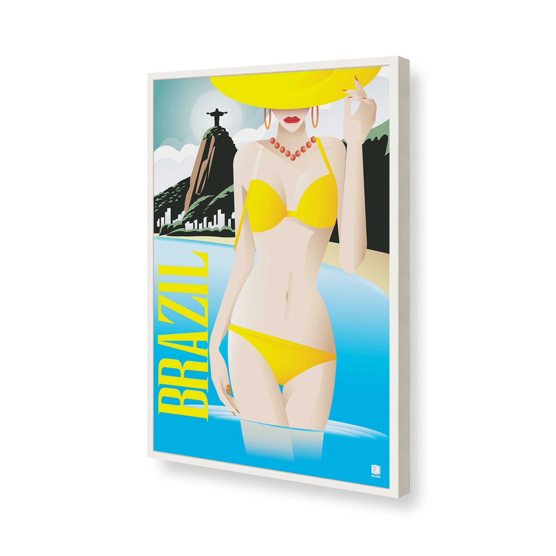 [Color:Opaque White], Picture of art in a Opaque White frame of the corner