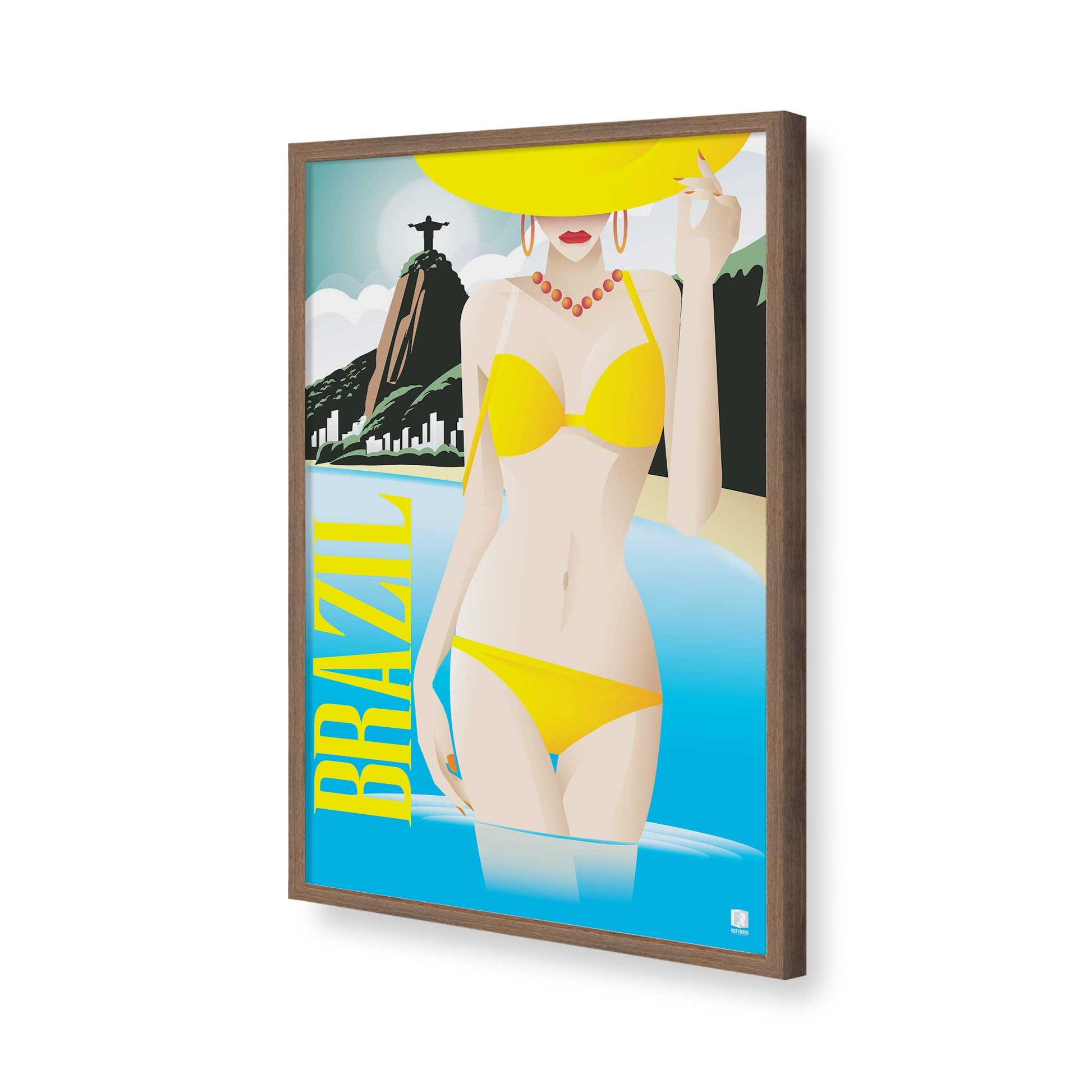 [Color:Walnut], Picture of art in a Walnut frame of the corner