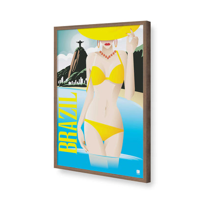 [Color:Walnut], Picture of art in a Walnut frame of the corner