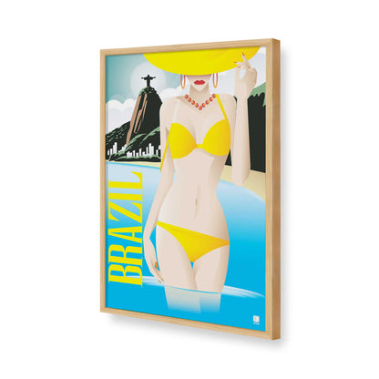 [Color:American Maple], Picture of art in a American Maple frame of the corner