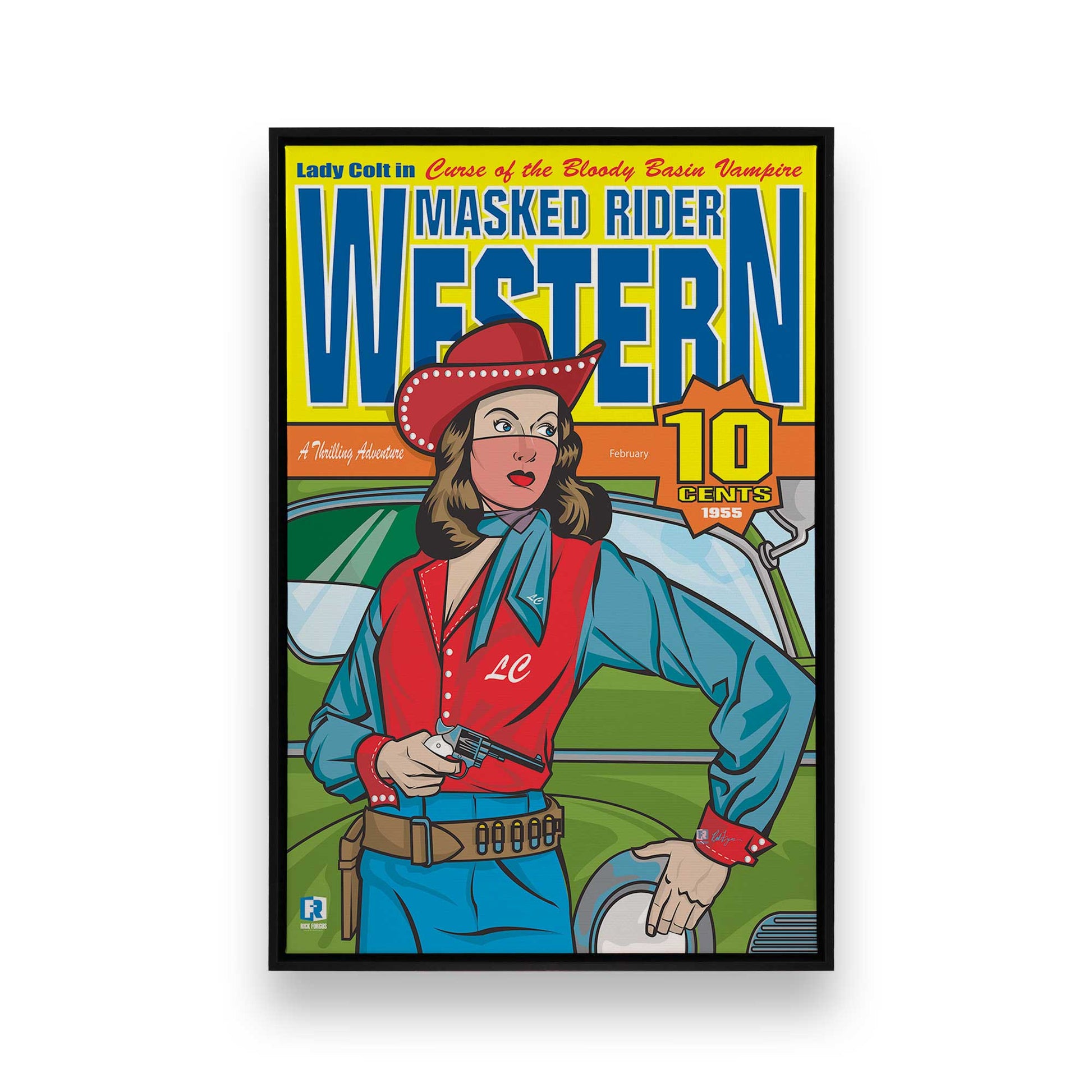 [Color:Satin Black], Picture of art in a Satin Black frame