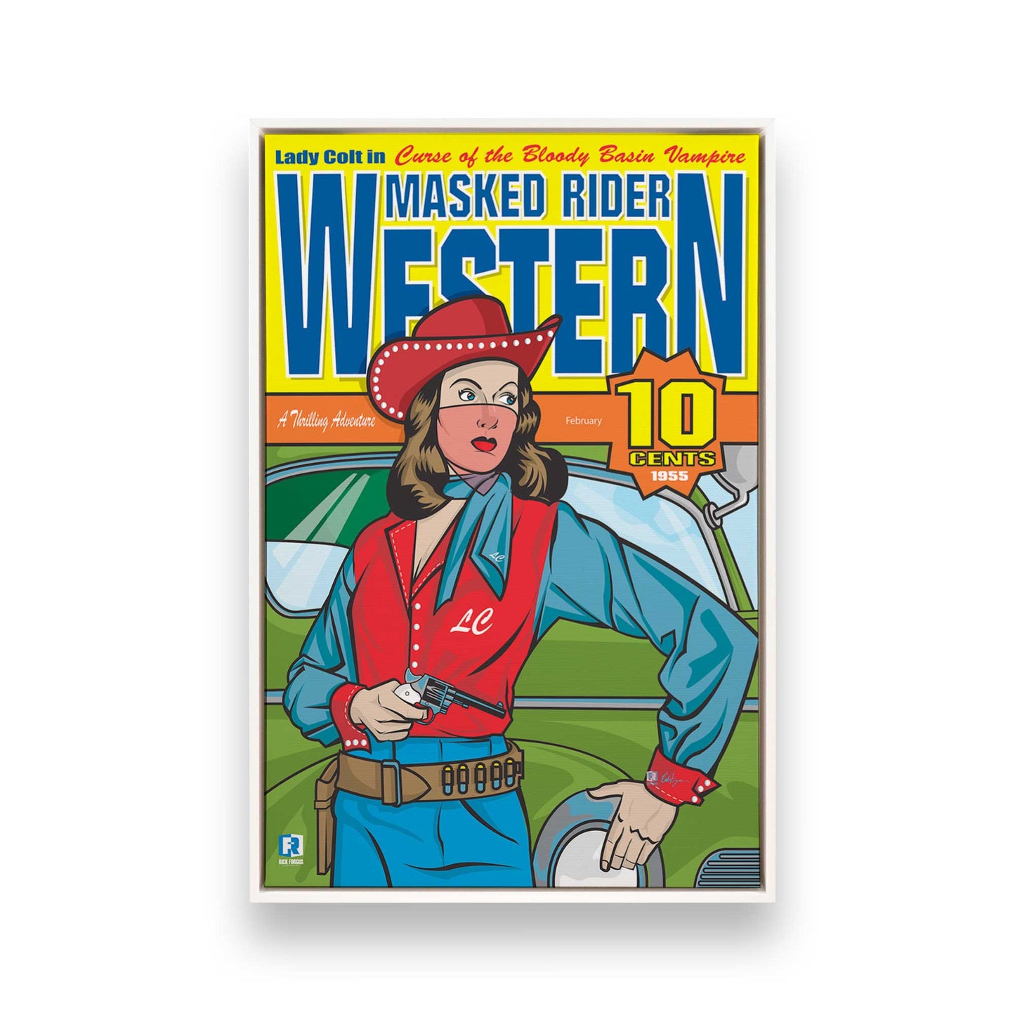 [Color:Opaque White], Picture of art in a White frame