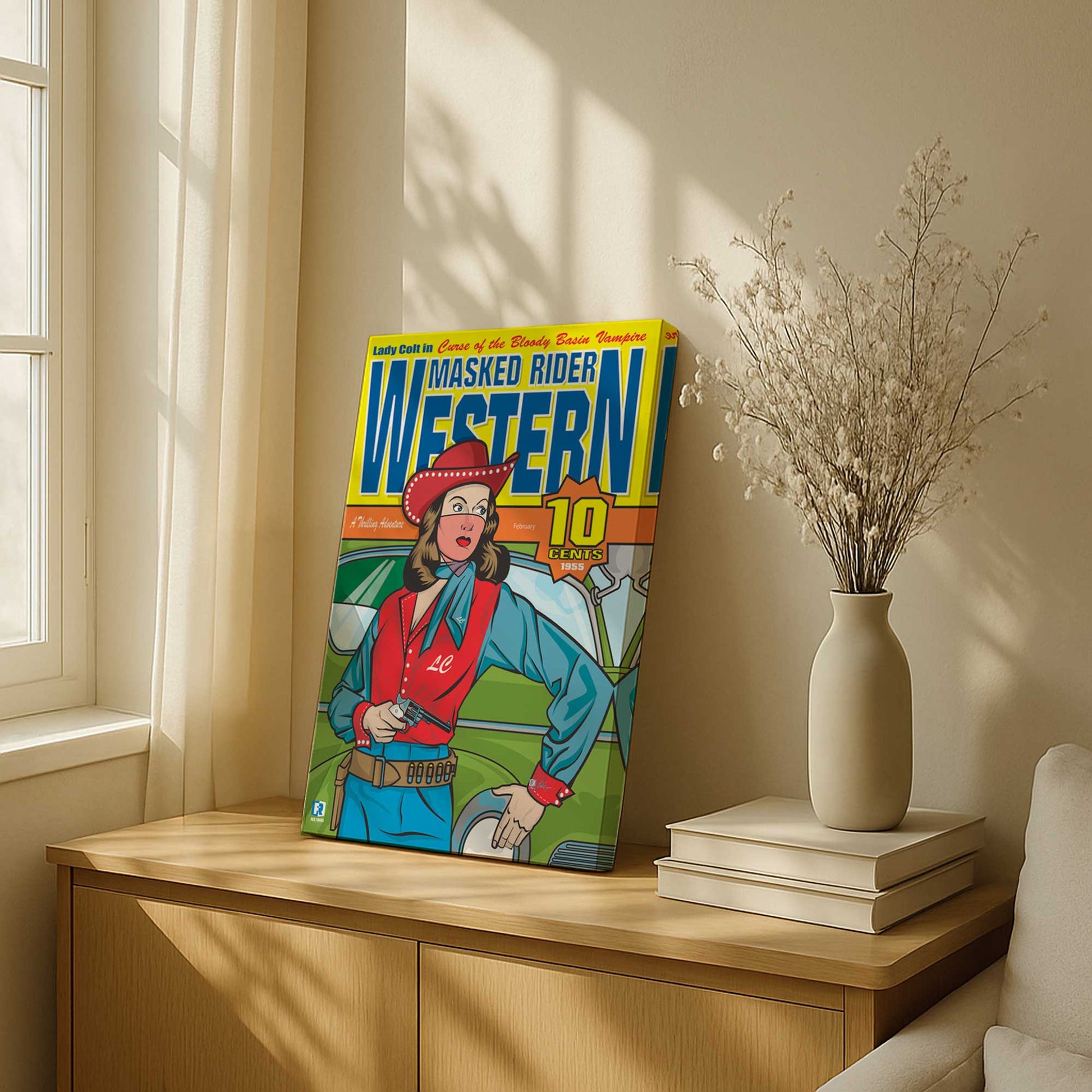 [Color:Stretched Canvas], Picture of art at an angle