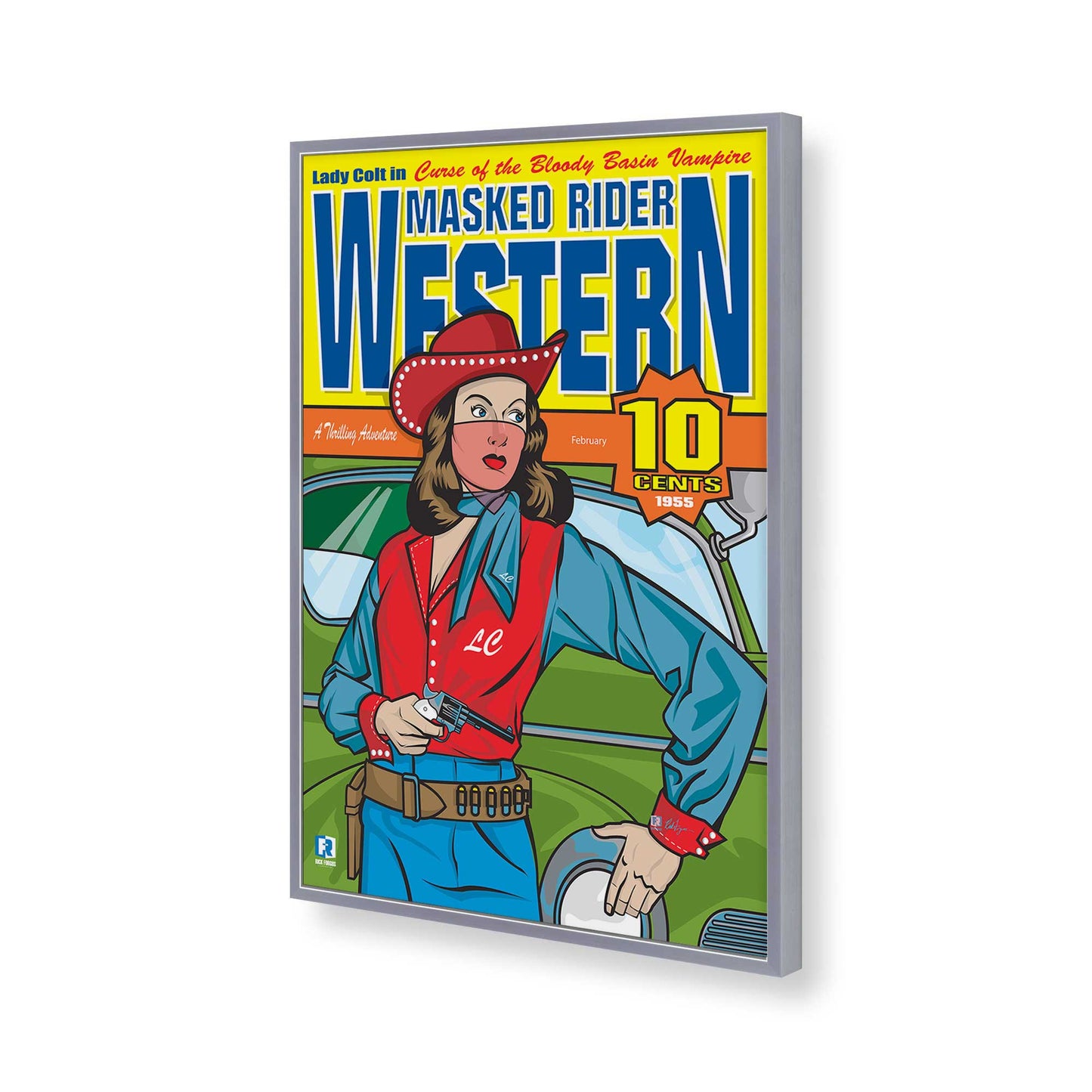 [Color:Polished Chrome], Picture of art in a Polished Chrome frame of the corner