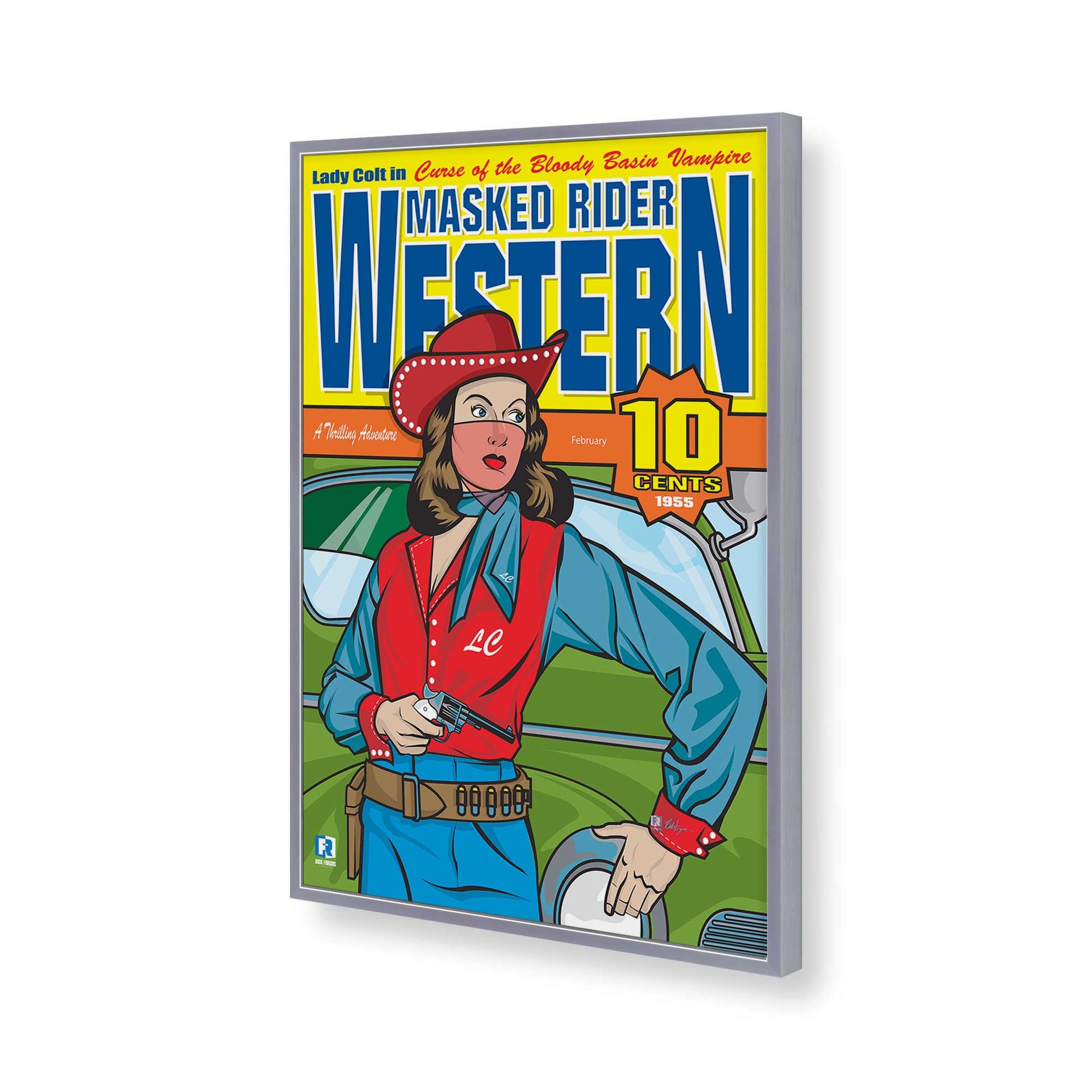 [Color:Polished Chrome], Picture of art in a Polished Chrome frame of the corner