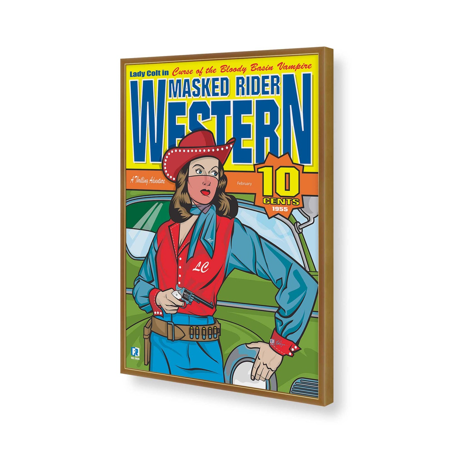 [Color:Polished Gold], Picture of art in a Polished Gold frame of the corner