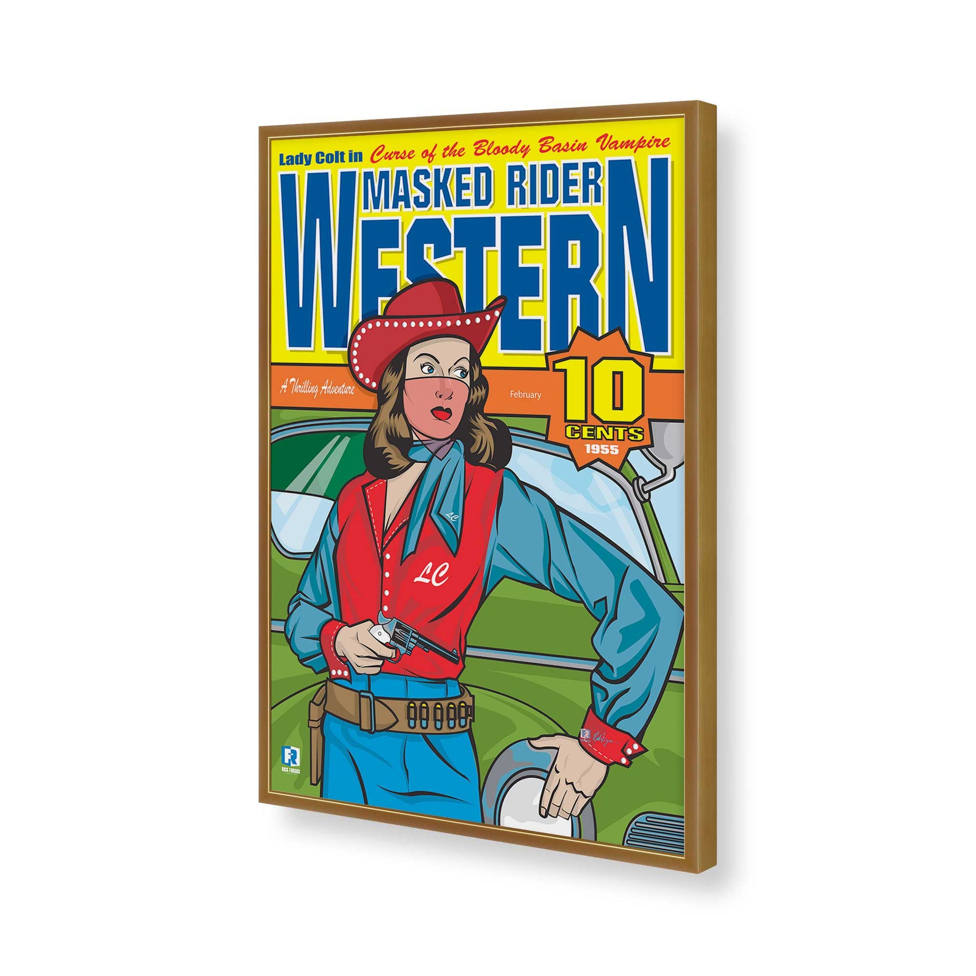 [Color:Polished Gold], Picture of art in a Polished Gold frame of the corner