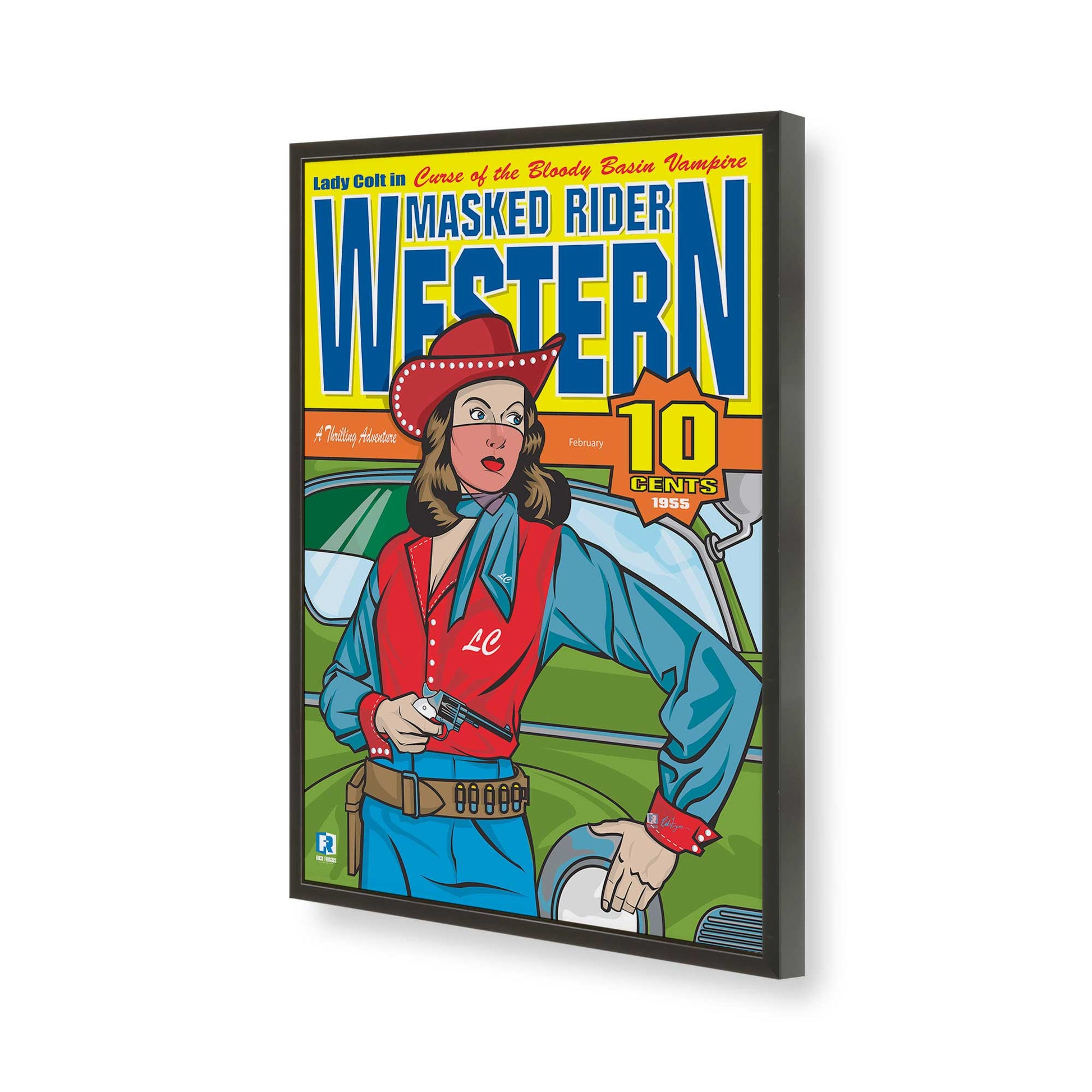 [Color:Satin Black], Picture of art in a Satin Black frame of the corner