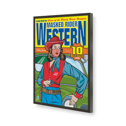 [Color:Satin Black], Picture of art in a Satin Black frame of the corner