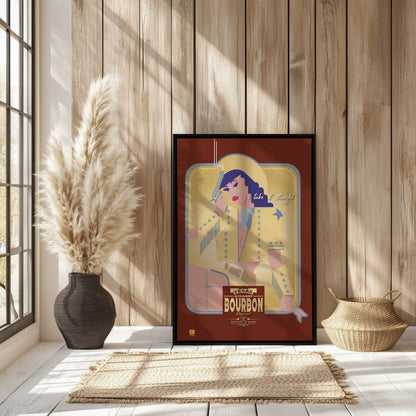 [Color:Walnut], Picture of art in a Walnut frame at an angle