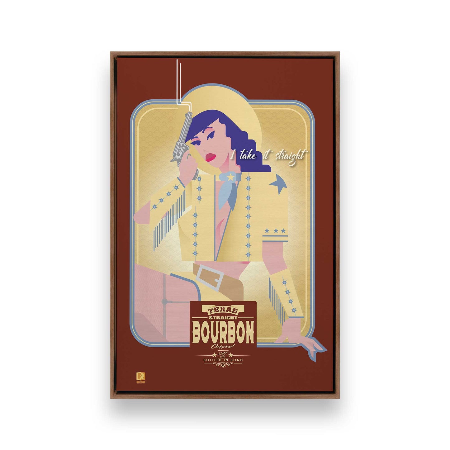 [Color:Walnut], Picture of art in a Walnut frame