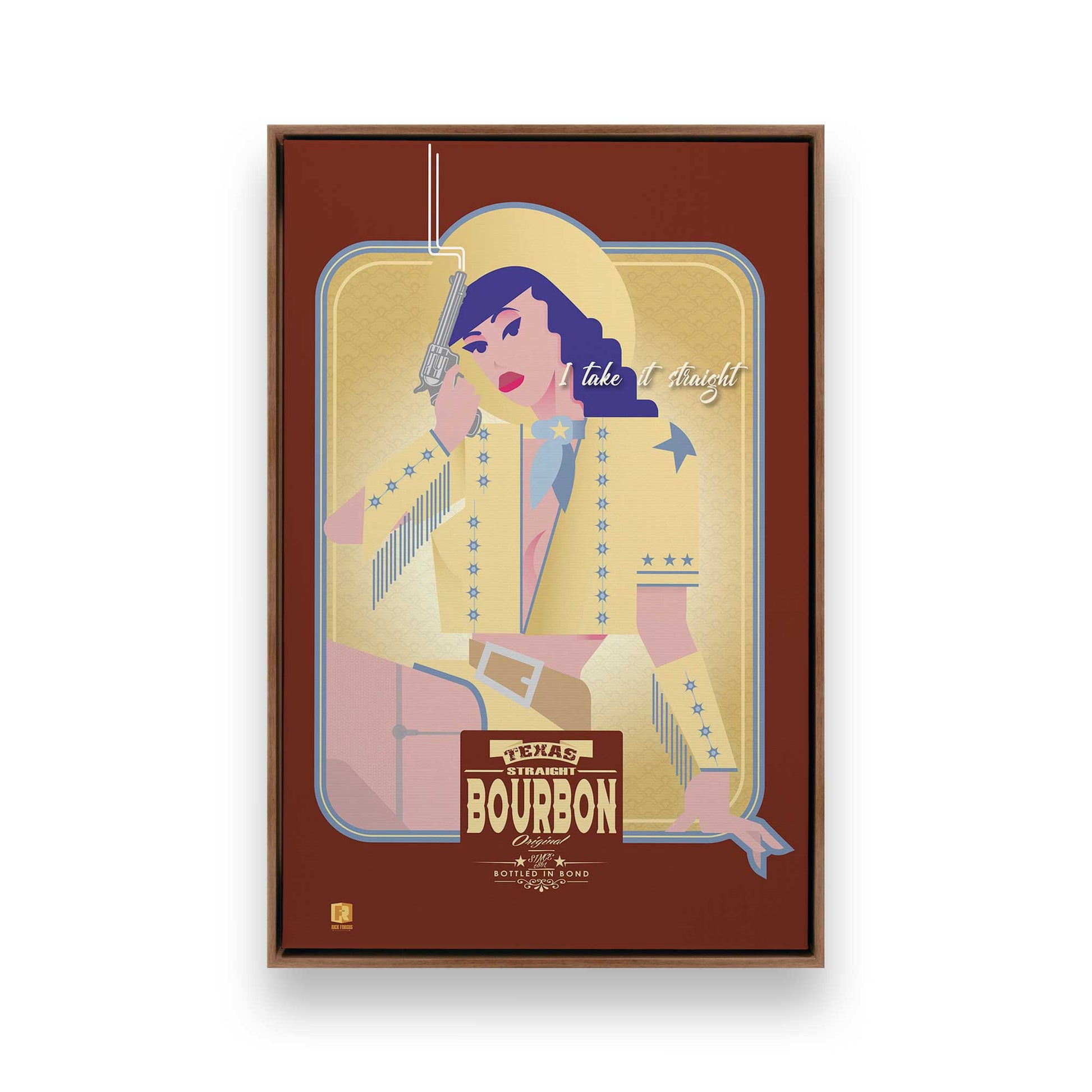 [Color:Walnut], Picture of art in a Walnut frame