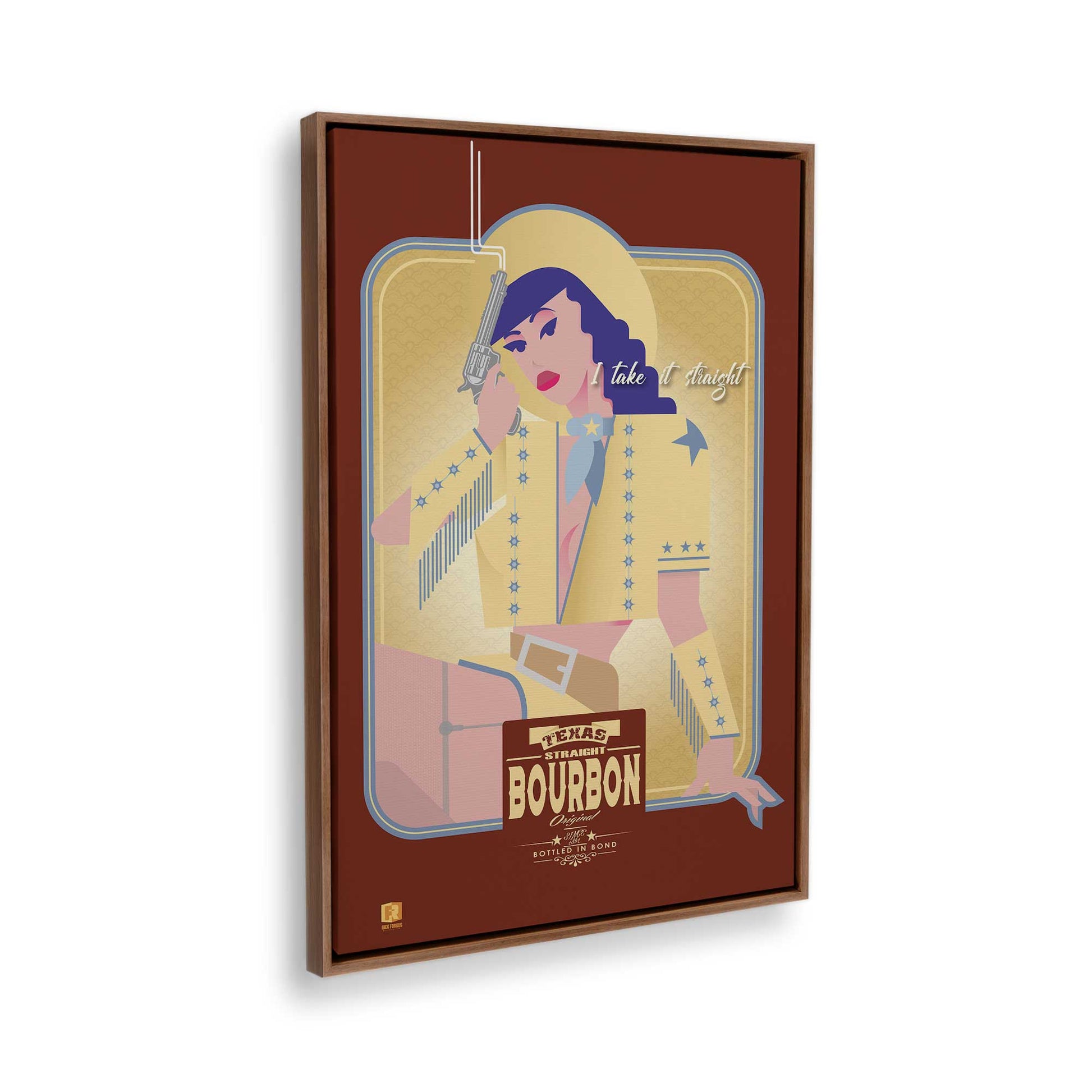 [Color:Walnut], Picture of the corner of the art