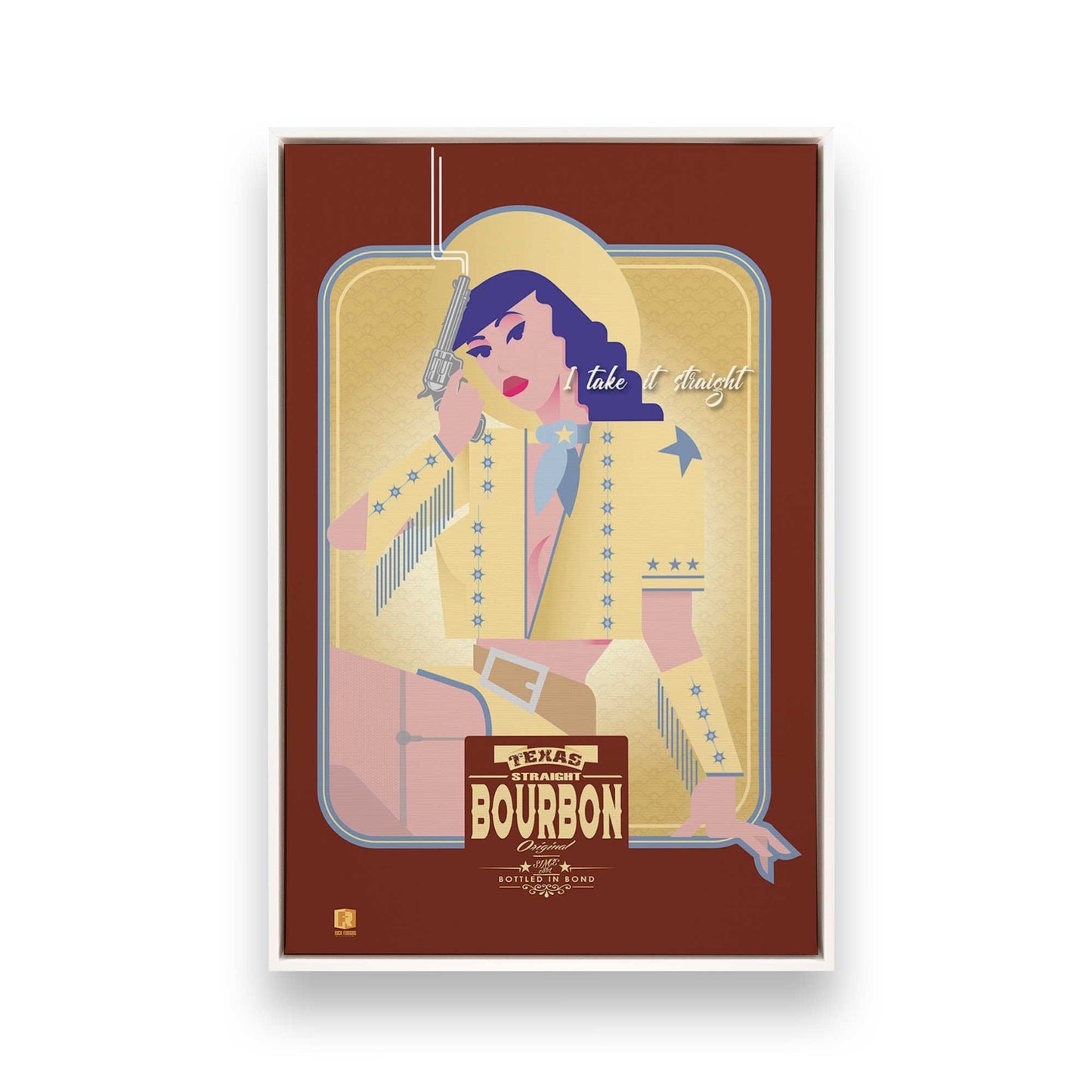 [Color:Opaque White], Picture of art in a White frame