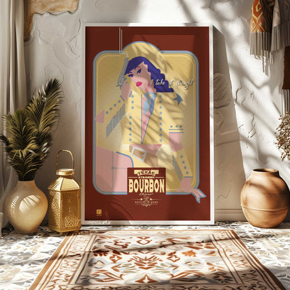 [Color:Walnut], Picture of art in a Walnut frame at an angle