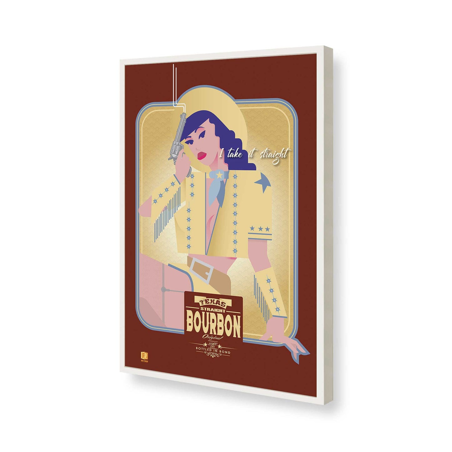 [Color:Opaque White], Picture of art in a Opaque White frame of the corner