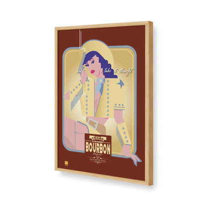 [Color:American Maple], Picture of art in a American Maple frame of the corner