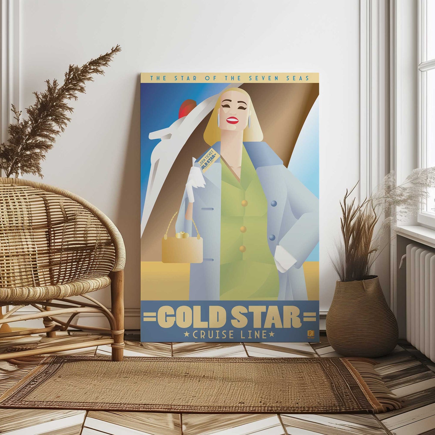 [Color:Stretched Canvas], Picture of art at an angle