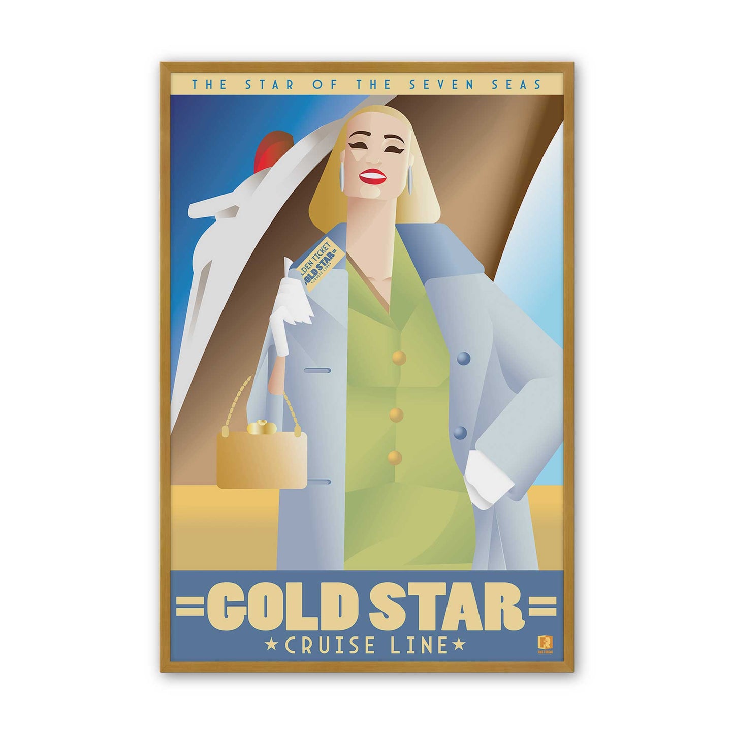 [Color:Polished Gold], Picture of art in a Polished Gold frame