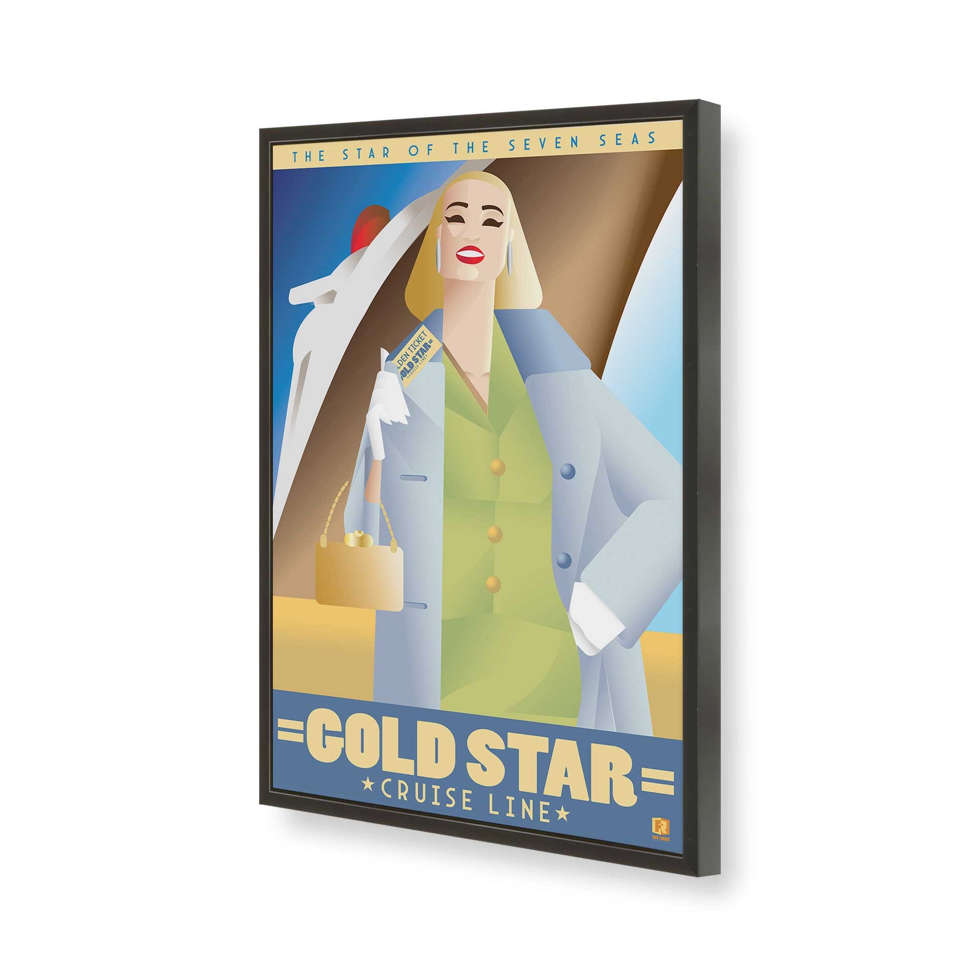 [Color:Satin Black], Picture of art in a Satin Black frame of the corner