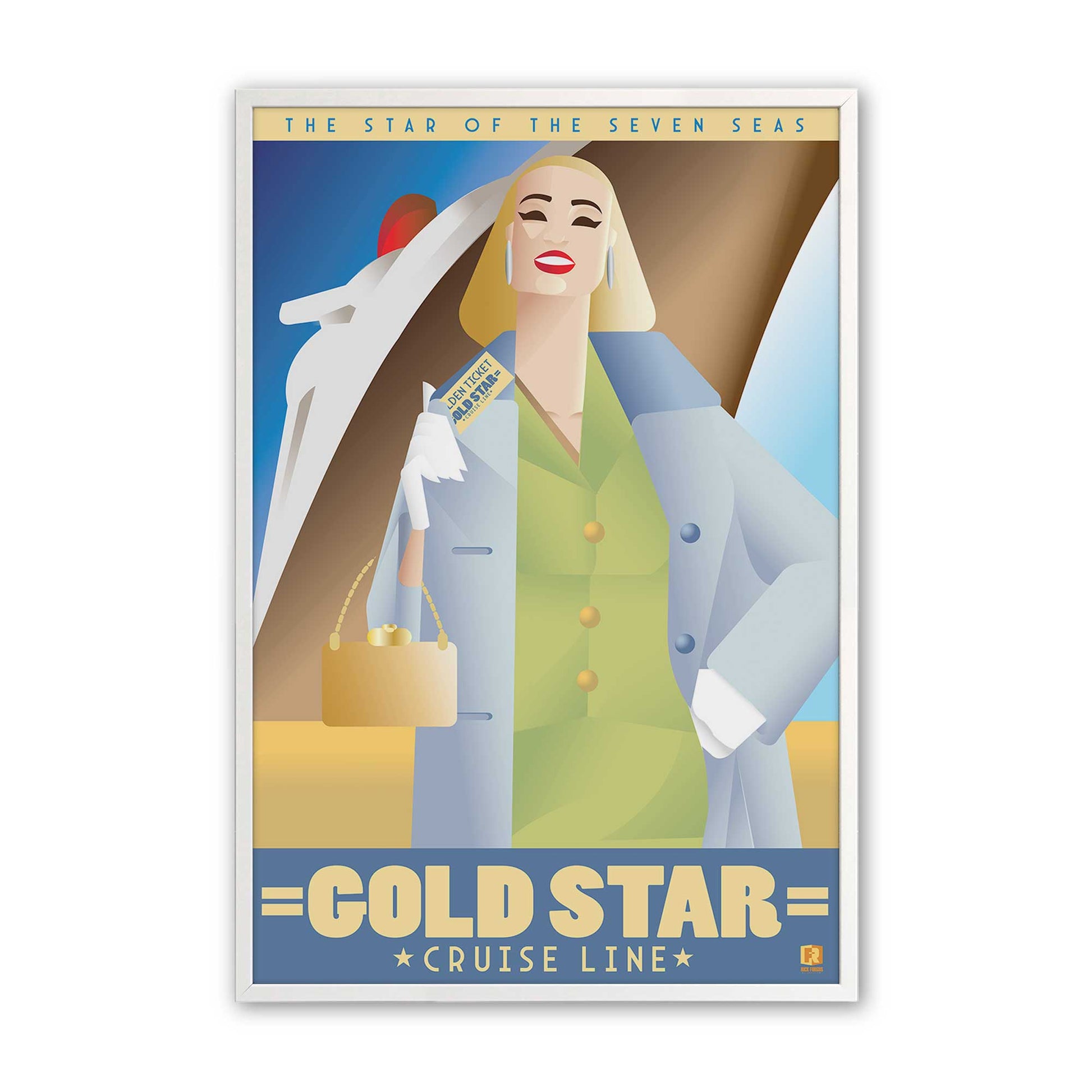 [Color:Opaque White], Picture of art in a Opaque White frame