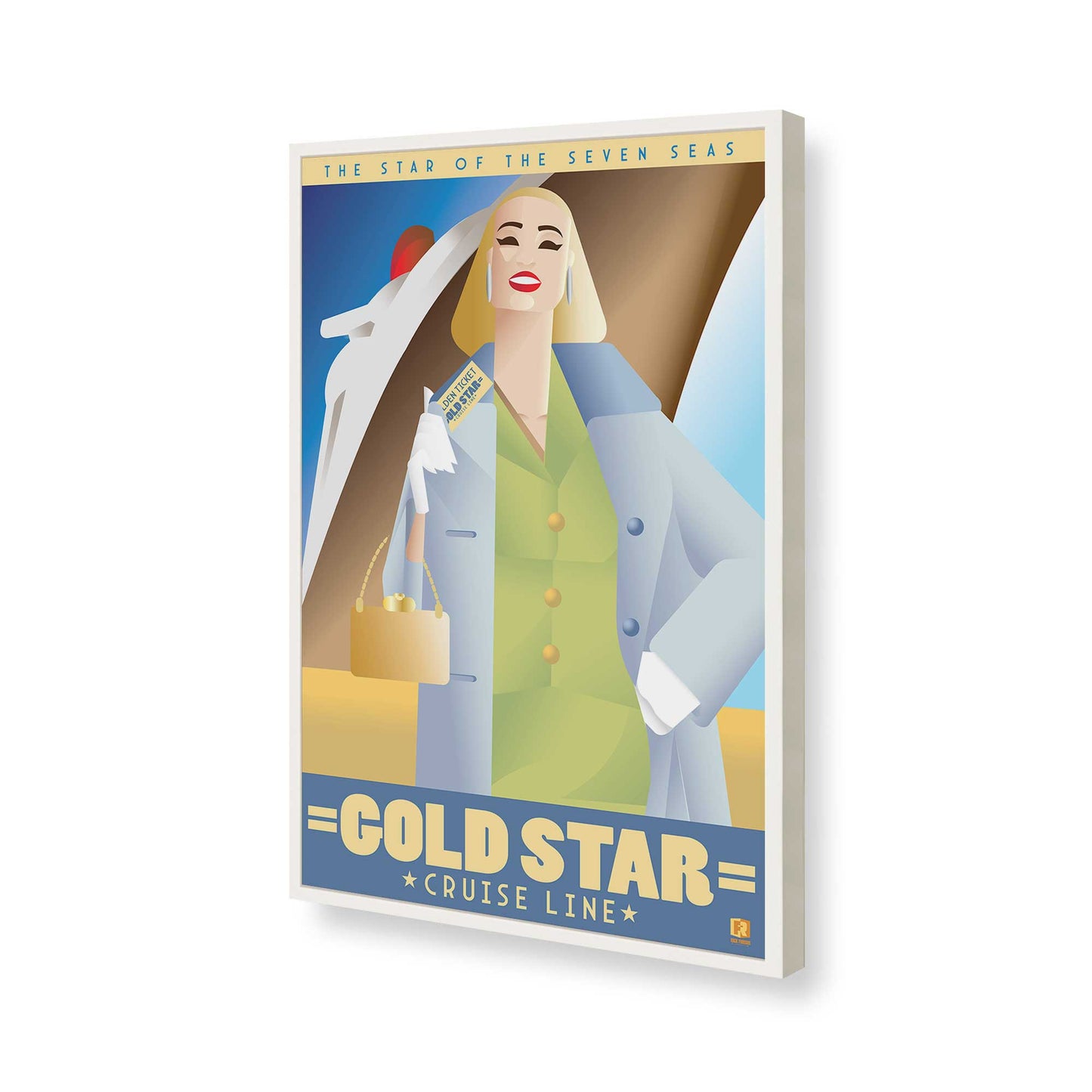 [Color:Opaque White], Picture of art in a Opaque White frame of the corner