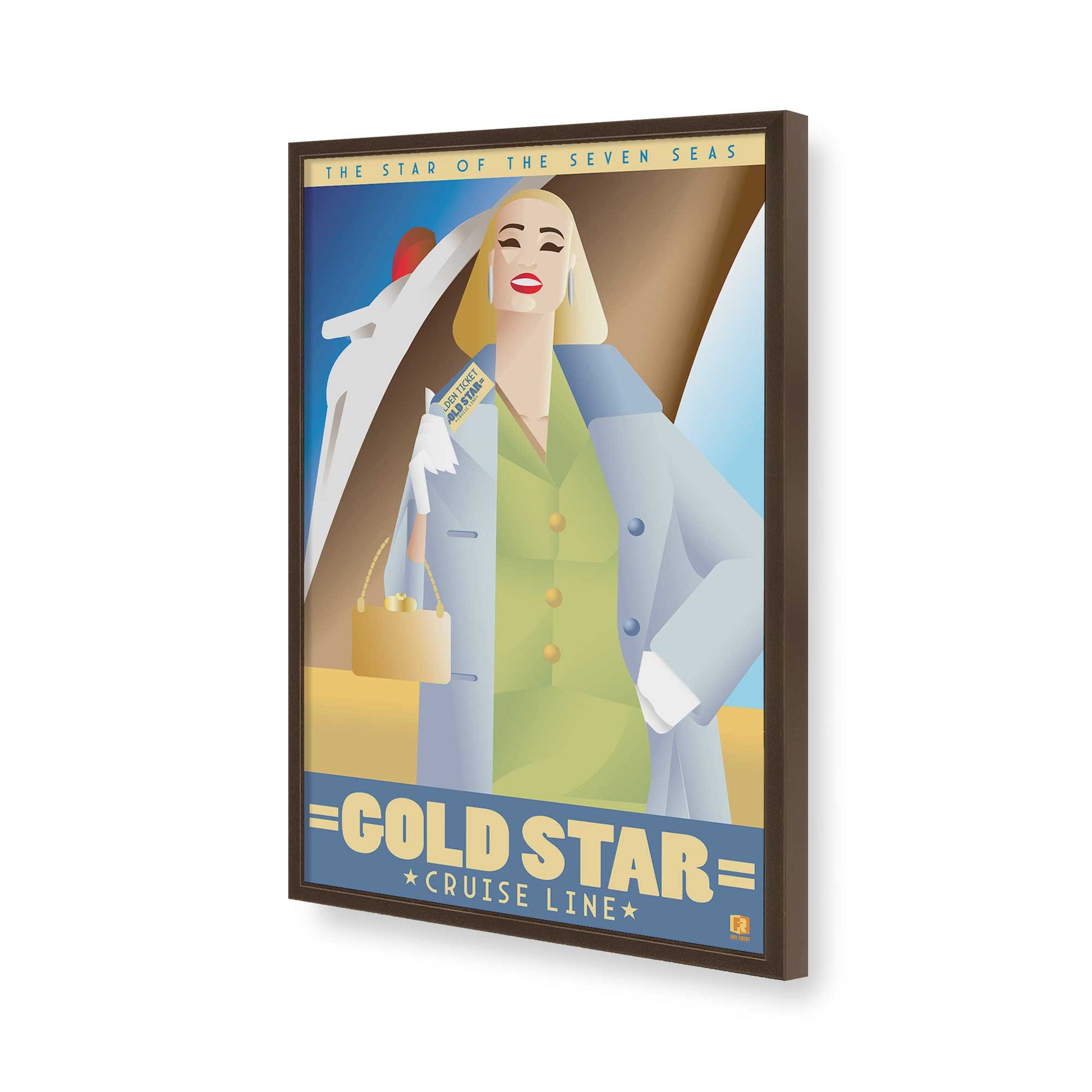 [Color:Belvinder Brown], Picture of art in a Belvinder Brown frame of the corner