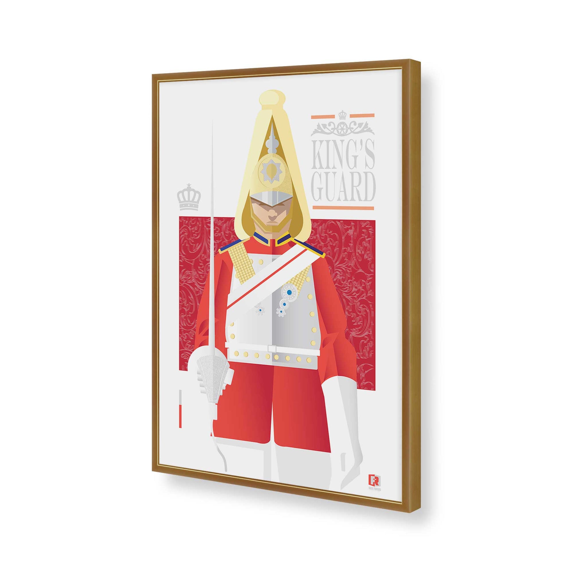 [Color:Polished Gold], Picture of art in a Polished Gold frame of the corner