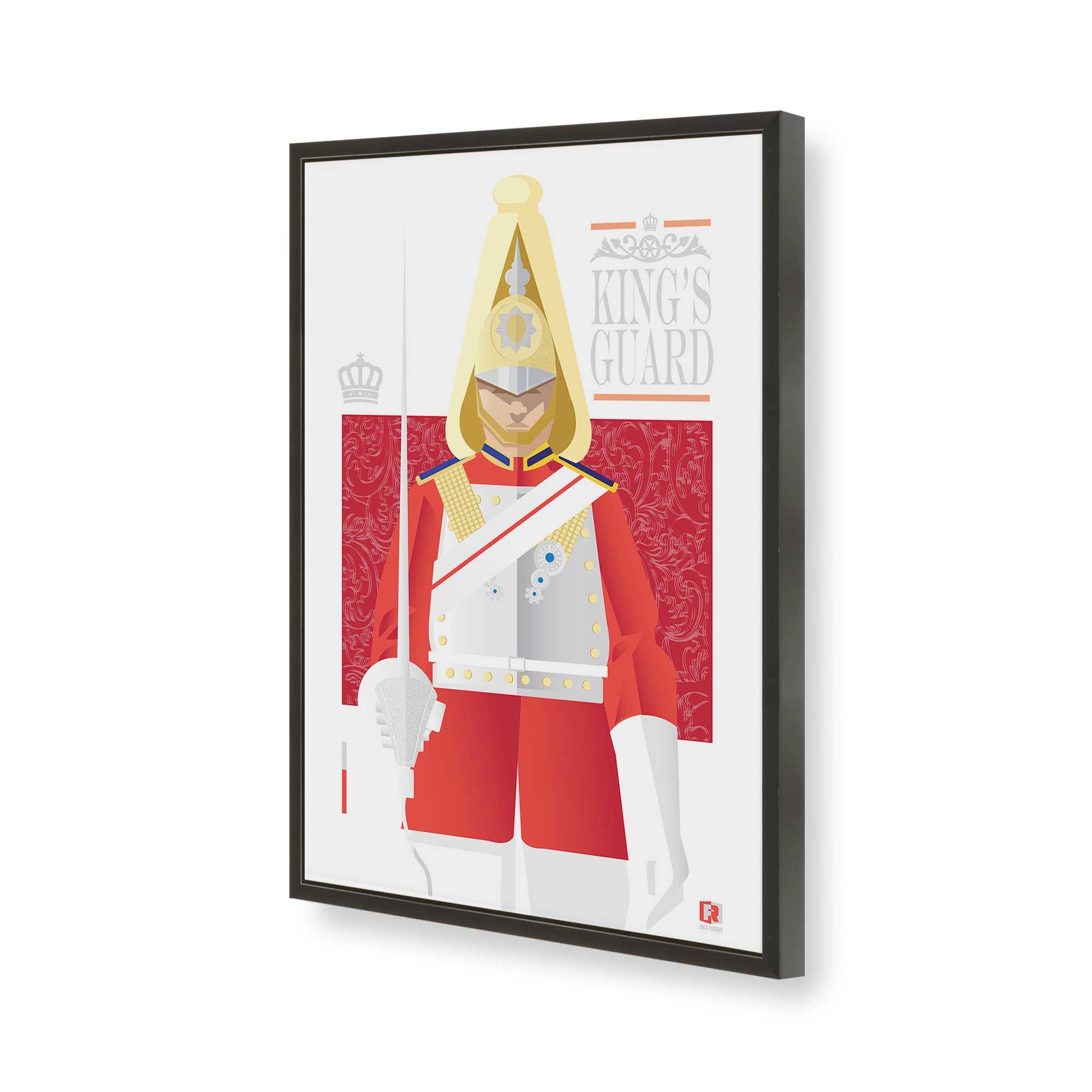 [Color:Satin Black], Picture of art in a Satin Black frame of the corner