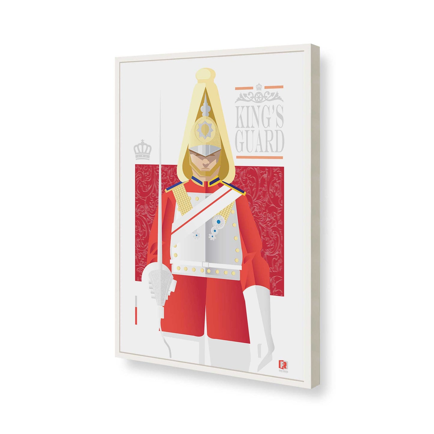 [Color:Opaque White], Picture of art in a Opaque White frame of the corner