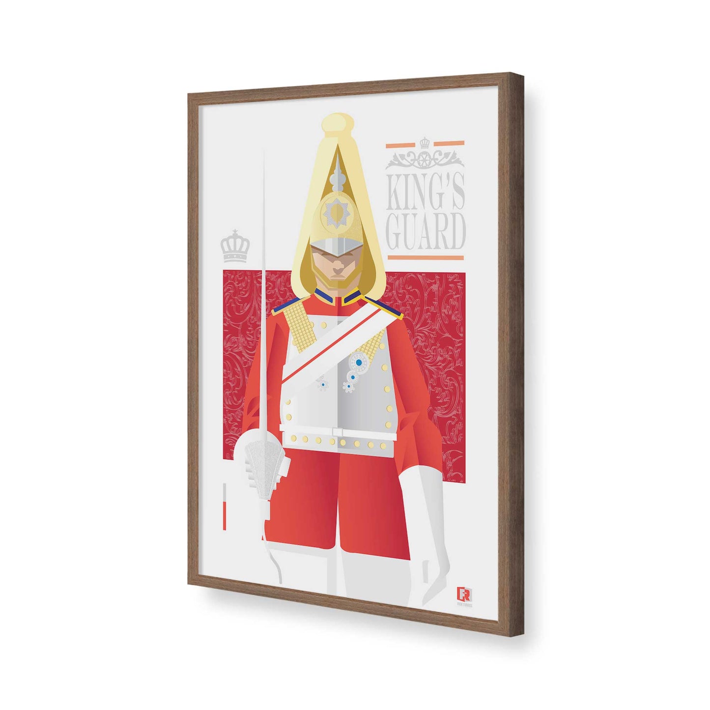 [Color:Walnut], Picture of art in a Walnut frame of the corner