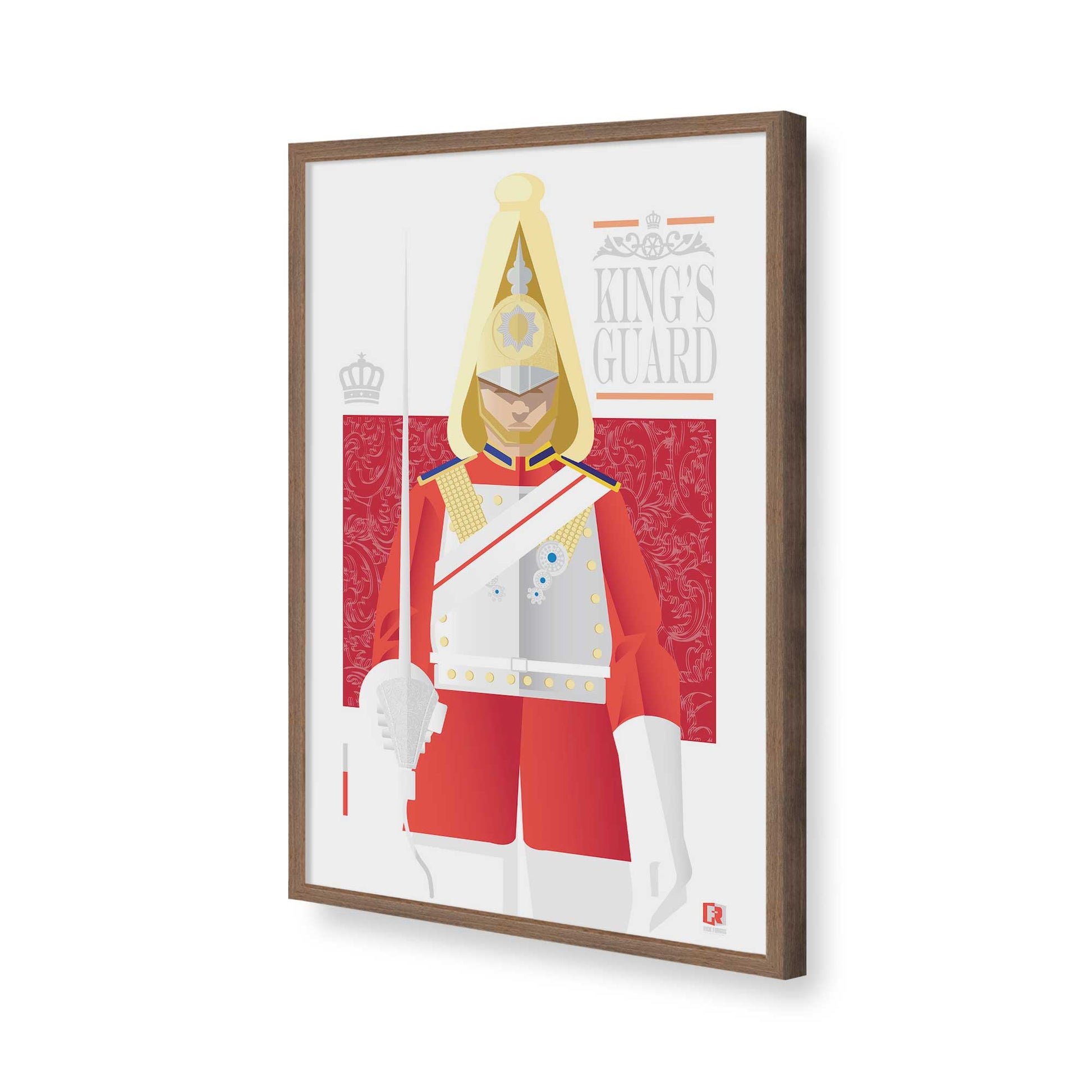 [Color:Walnut], Picture of art in a Walnut frame of the corner