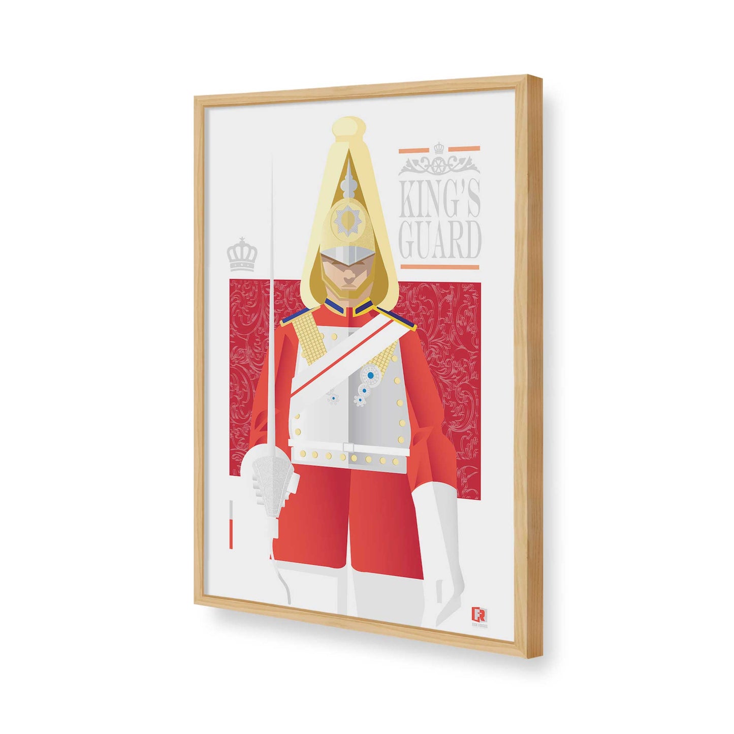 [Color:American Maple], Picture of art in a American Maple frame of the corner