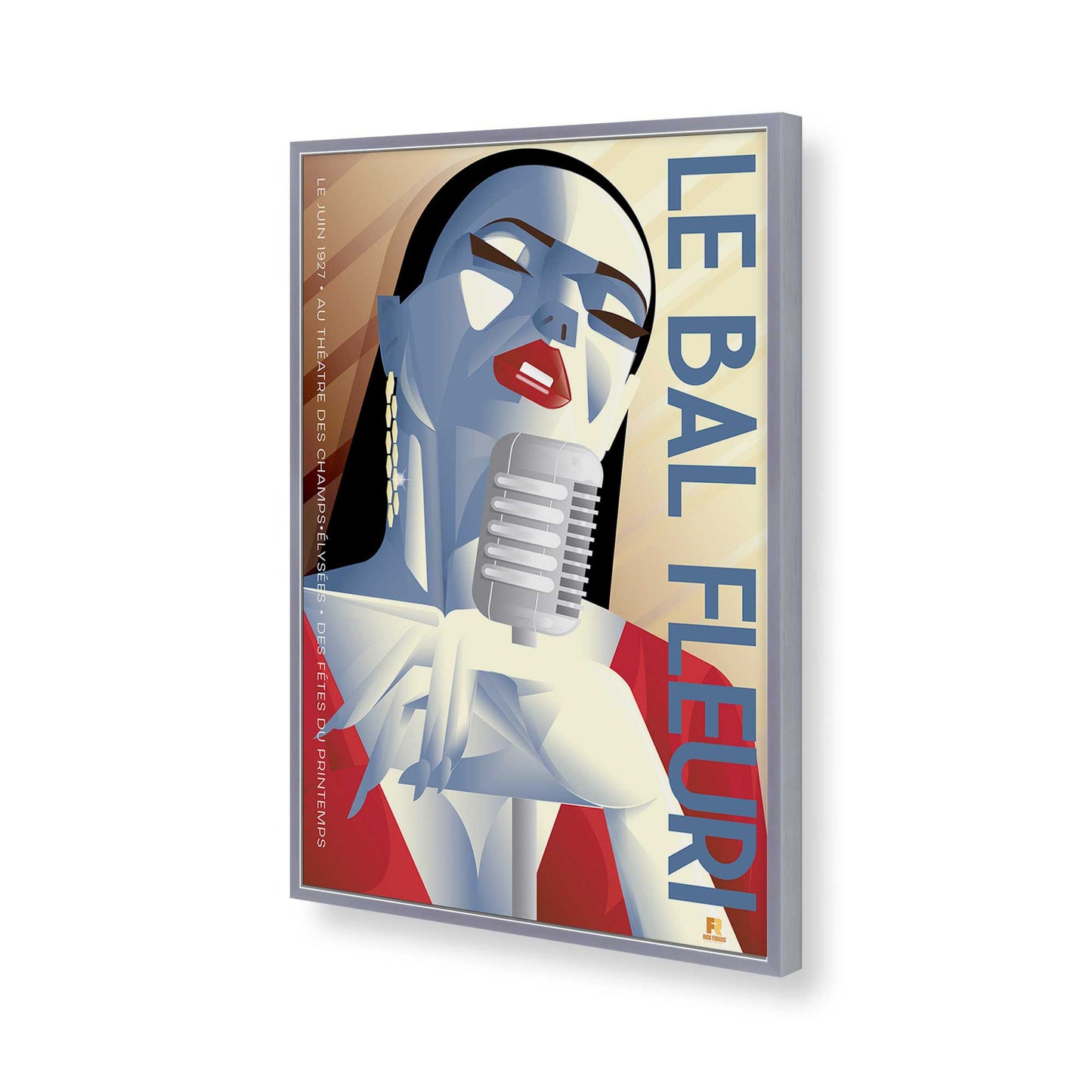 [Color:Polished Chrome], Picture of art in a Polished Chrome frame of the corner