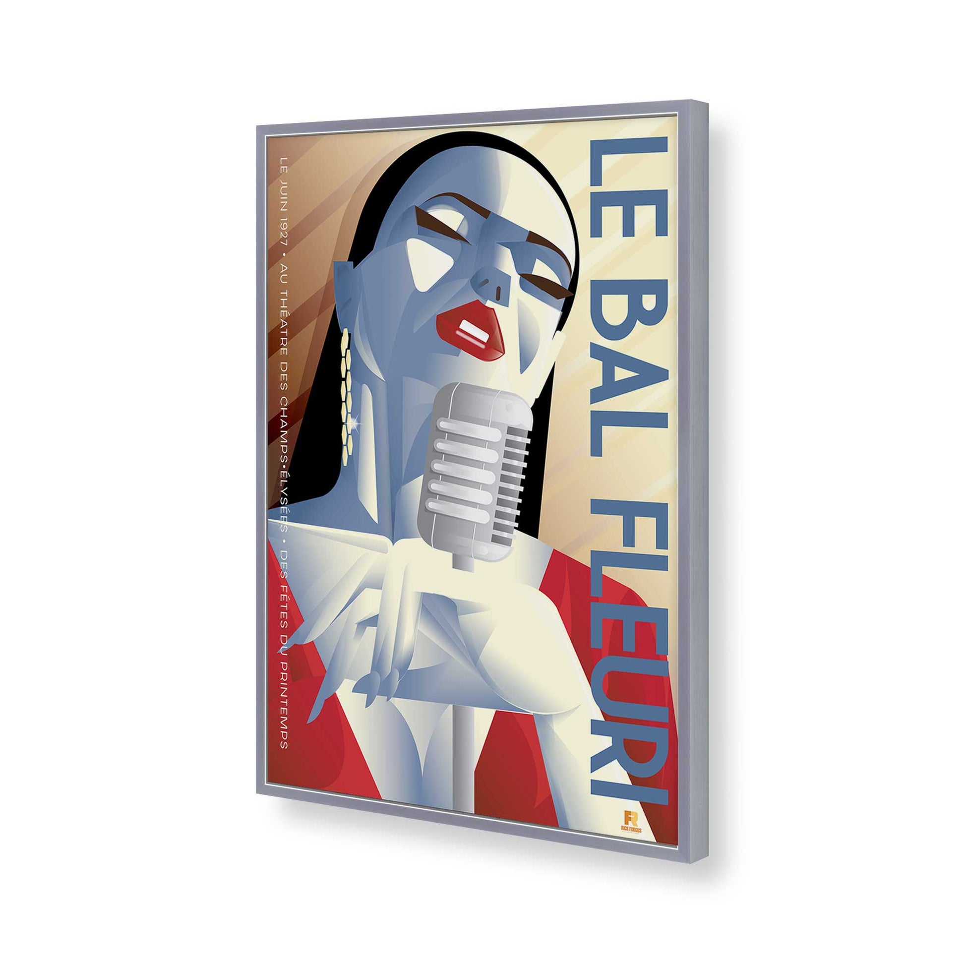 [Color:Polished Chrome], Picture of art in a Polished Chrome frame of the corner