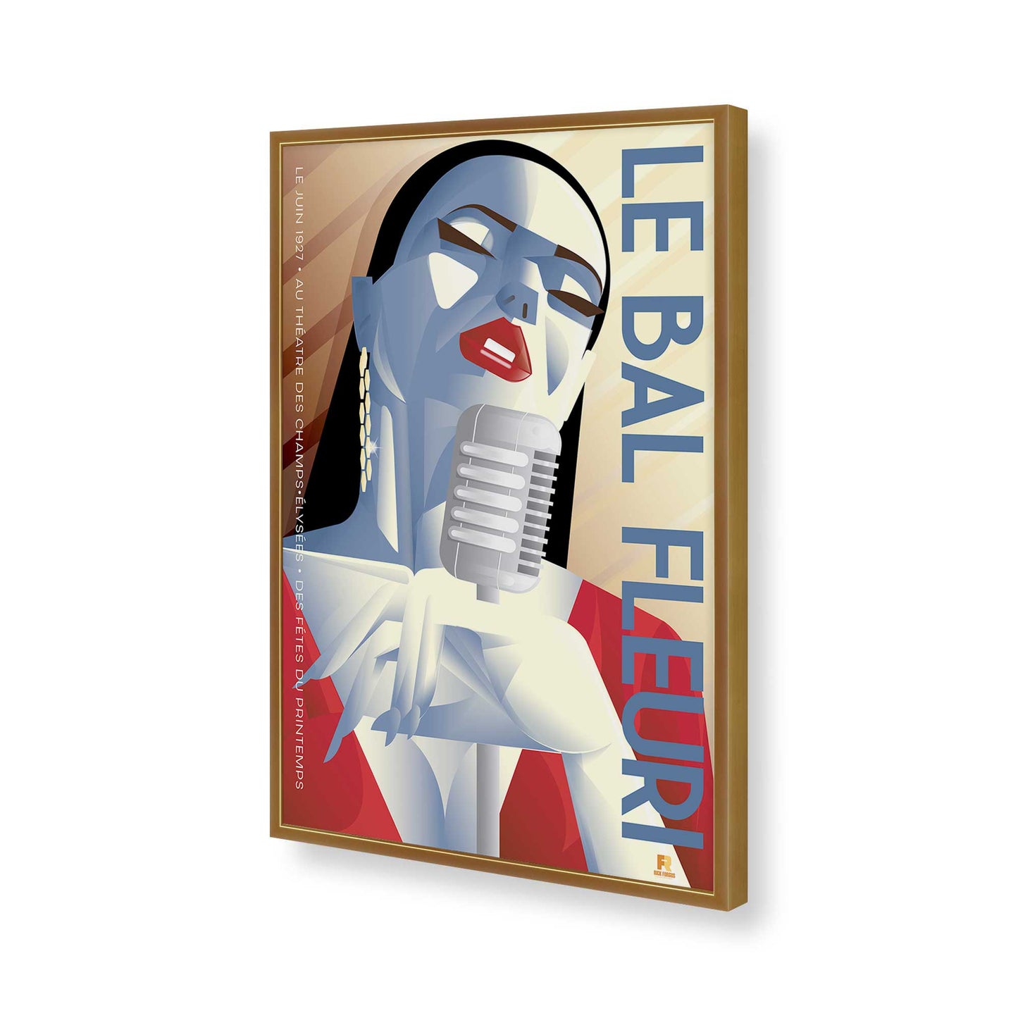 [Color:Polished Gold], Picture of art in a Polished Gold frame of the corner