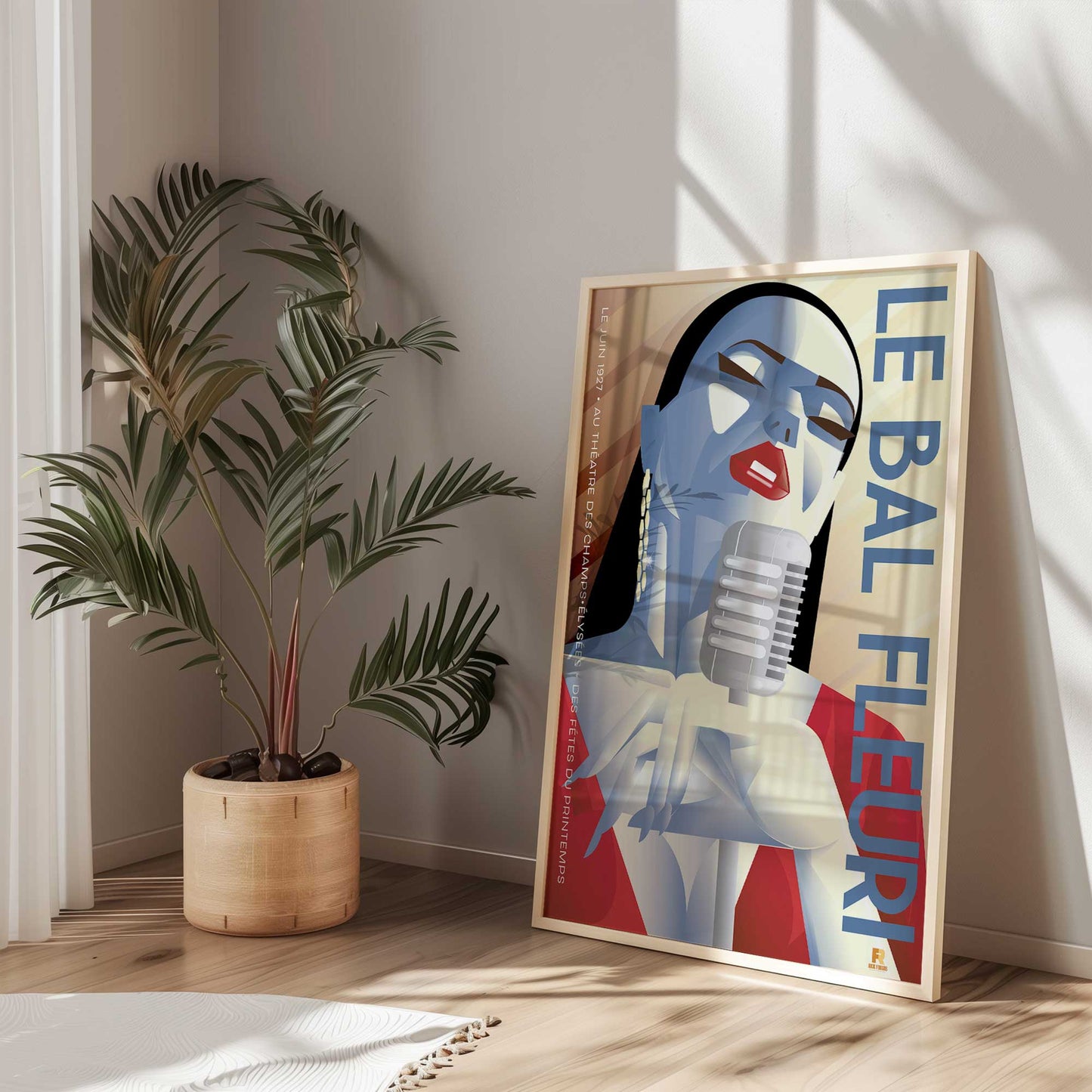 [Color:Polished Gold], Picture of art in a Polished Gold frame at an angle