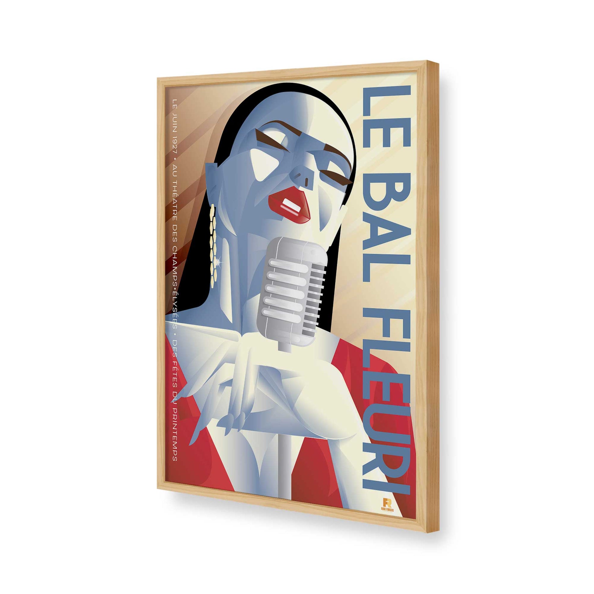 [Color:American Maple], Picture of art in a American Maple frame of the corner