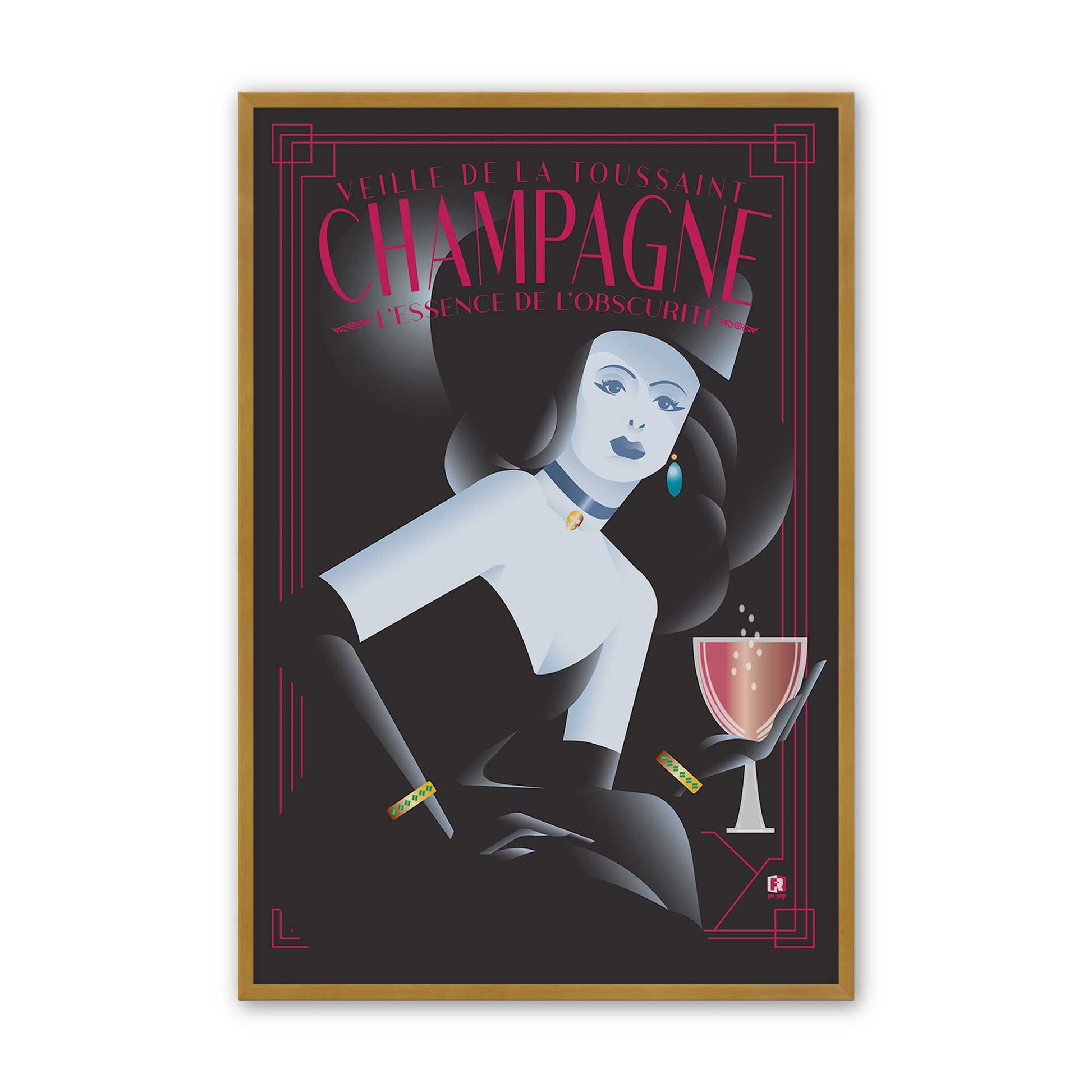 [Color:Polished Gold], Picture of art in a Polished Gold frame